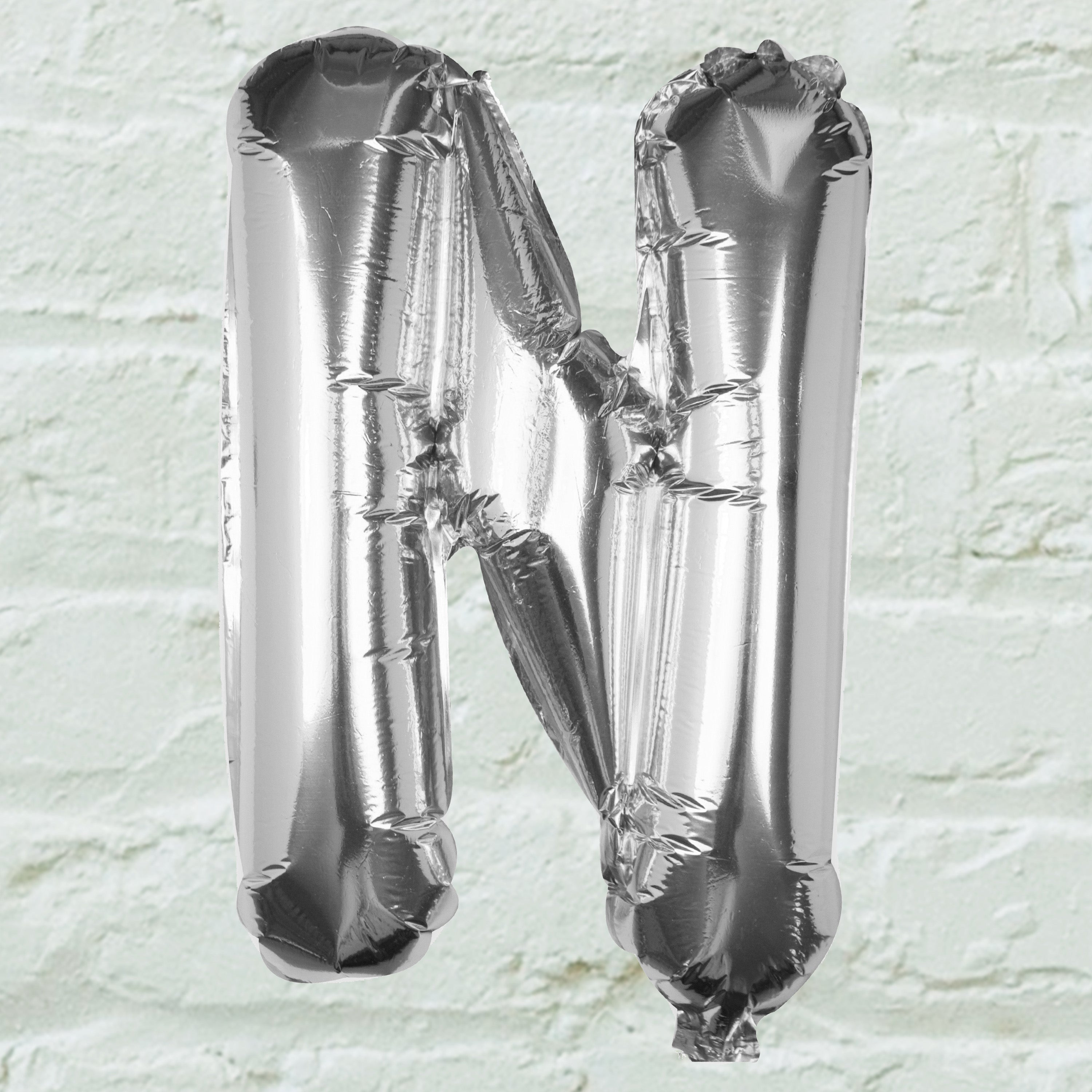Silver Foil Letter Balloons- 5 Inner Pack