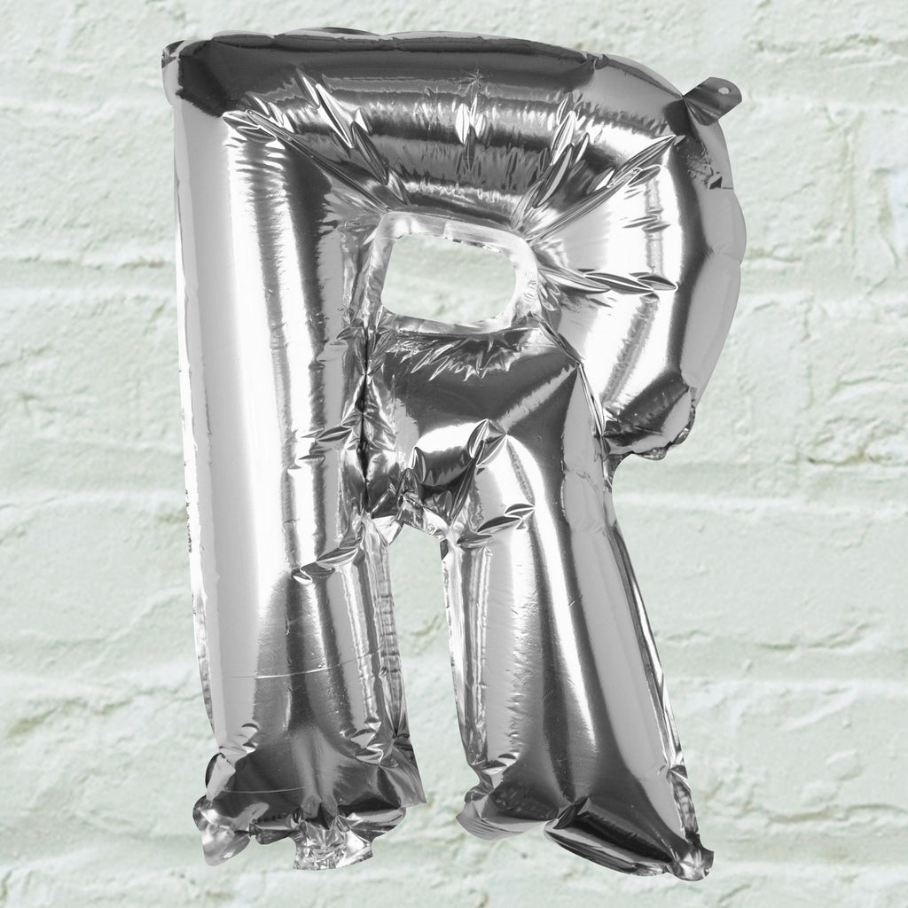 Silver Foil Letter Balloons- 5 Inner Pack