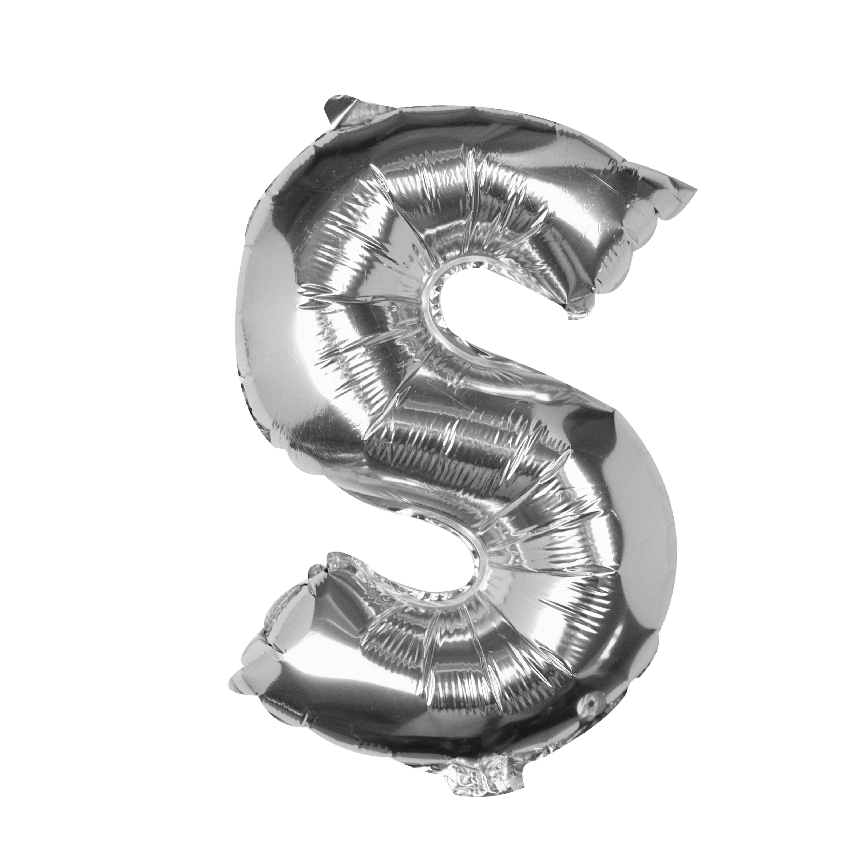 Silver Foil Letter Balloons- 5 Inner Pack