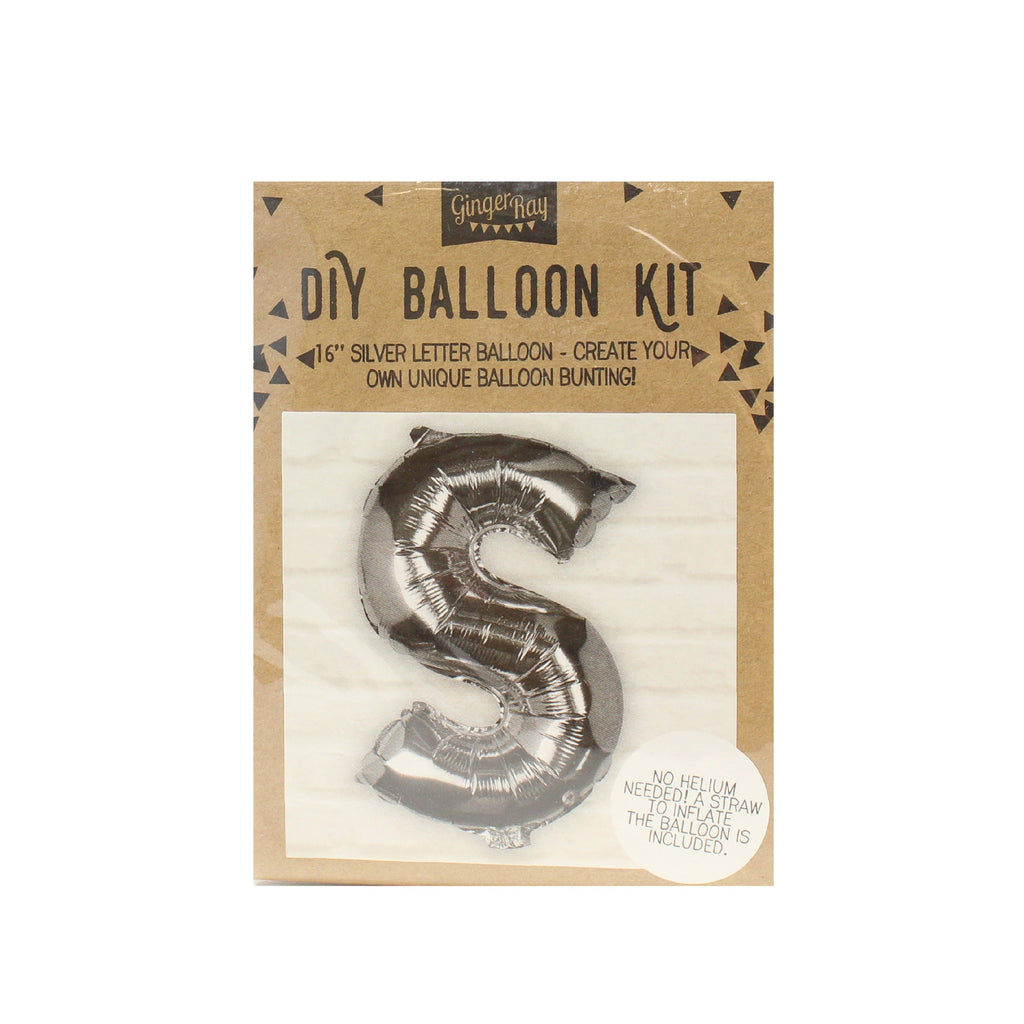 Silver Foil Letter Balloons- 5 Inner Pack