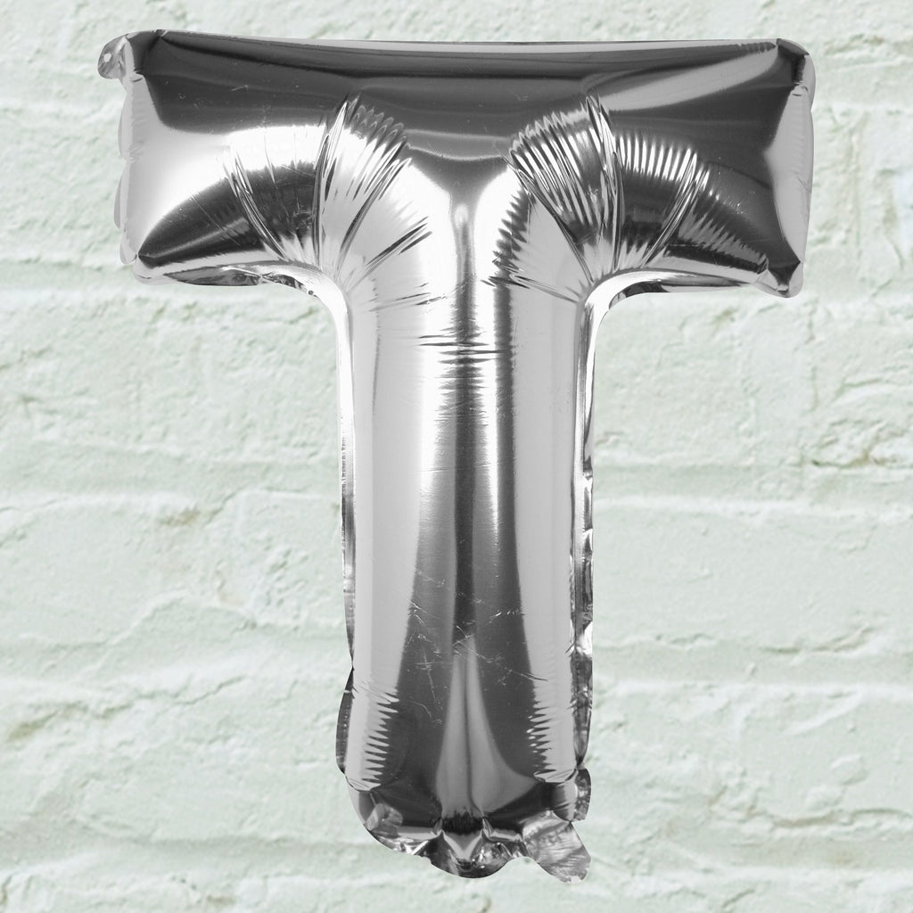 Silver Foil Letter Balloons- 5 Inner Pack