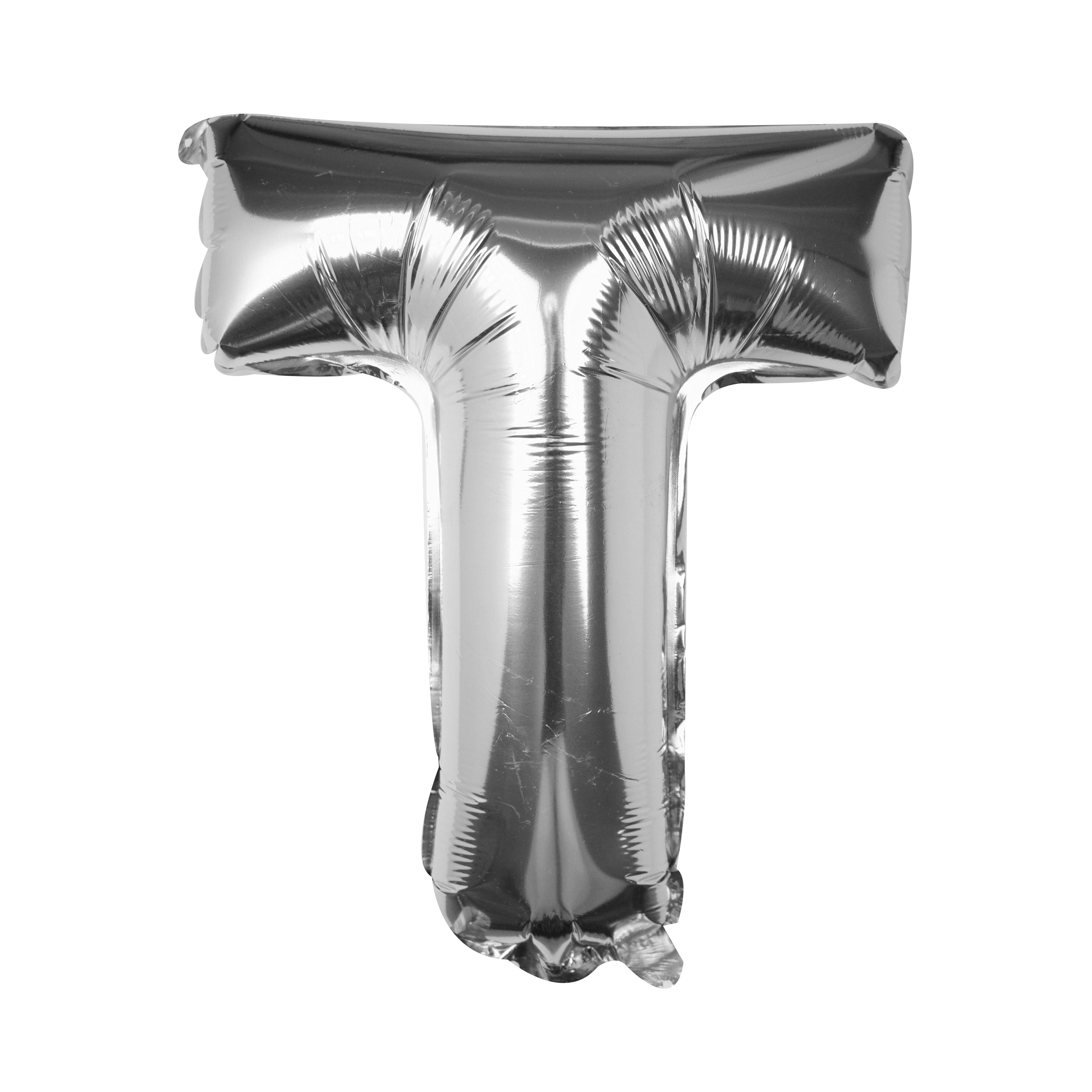 Silver Foil Letter Balloons- 5 Inner Pack