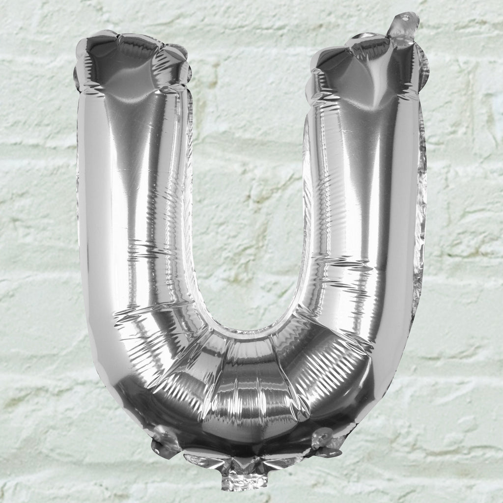 Silver Foil Letter Balloons- 5 Inner Pack
