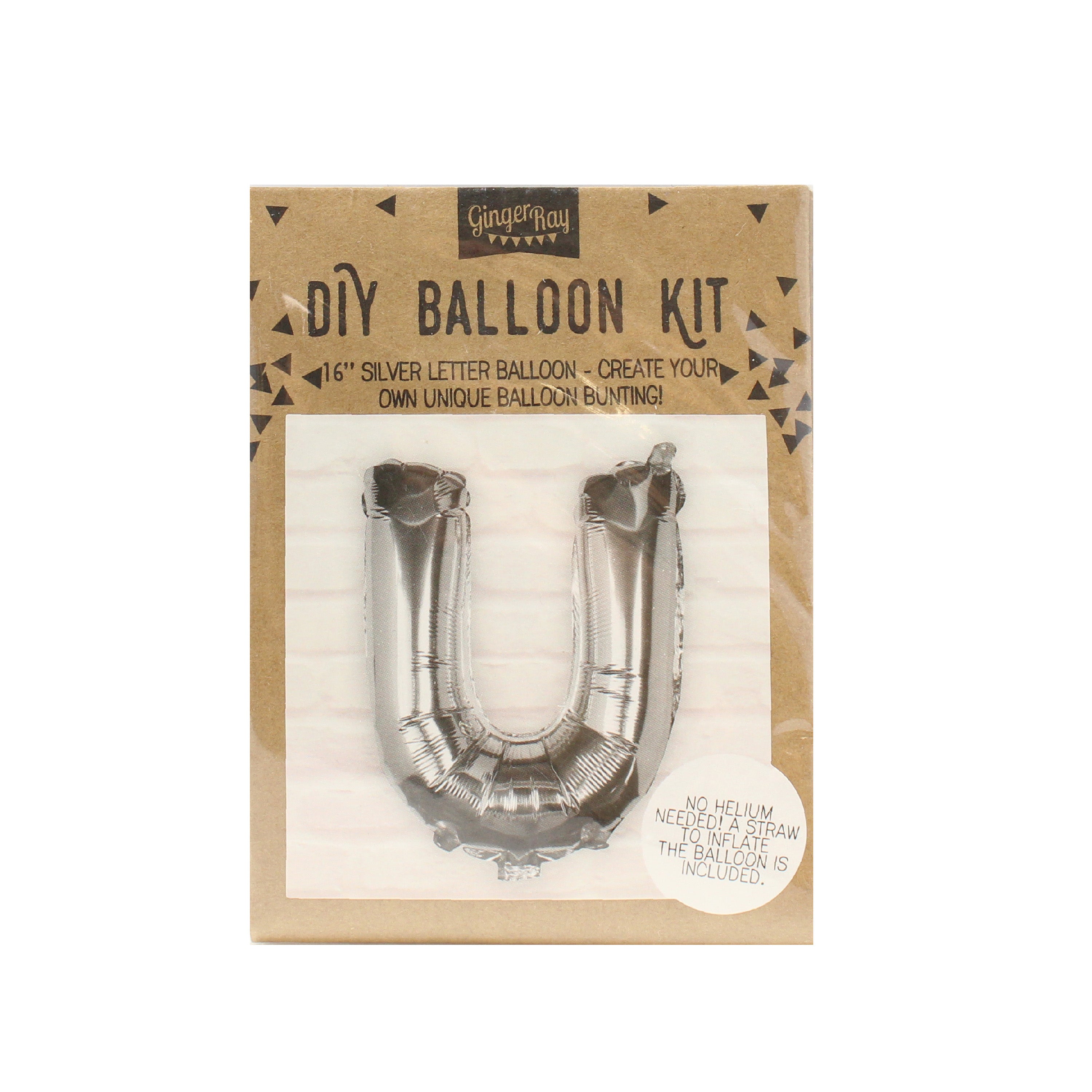 Silver Foil Letter Balloons- 5 Inner Pack