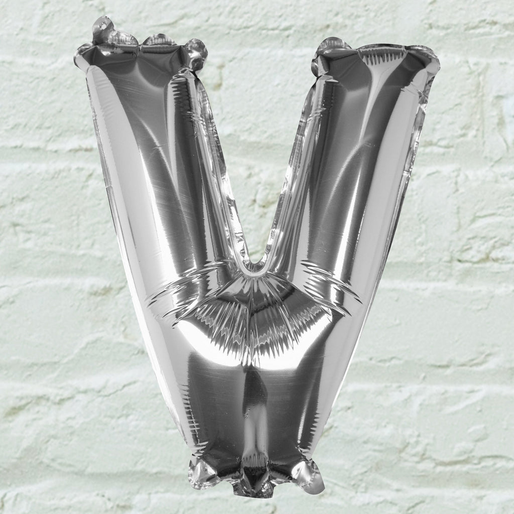 Silver Foil Letter Balloons- 5 Inner Pack