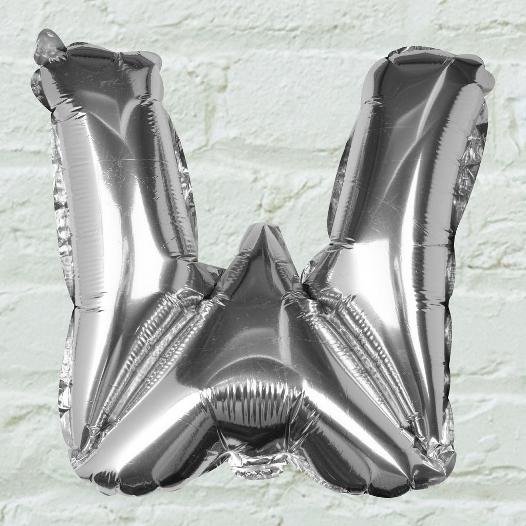 Silver Foil Letter Balloons- 5 Inner Pack