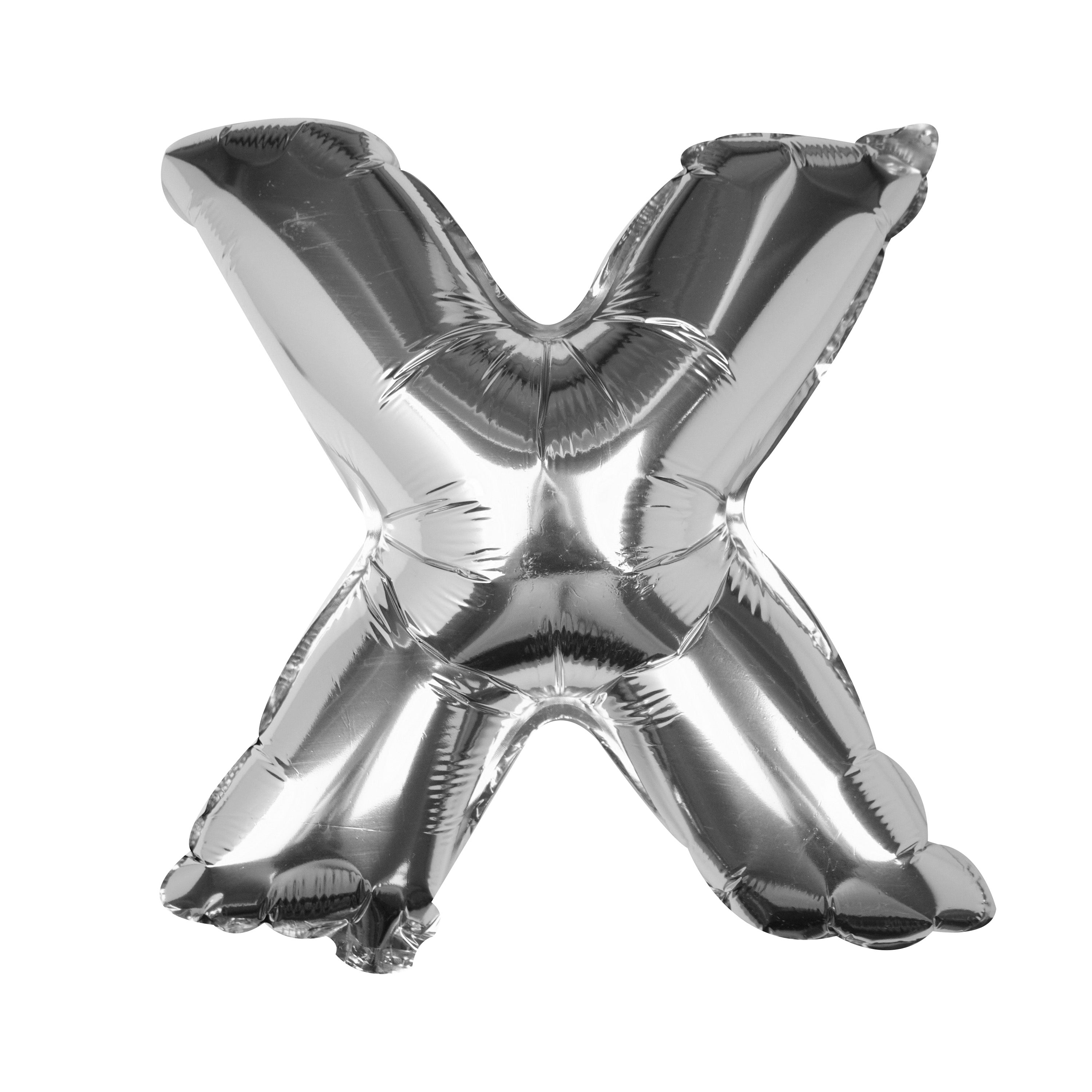 Silver Foil Letter Balloons- 5 Inner Pack