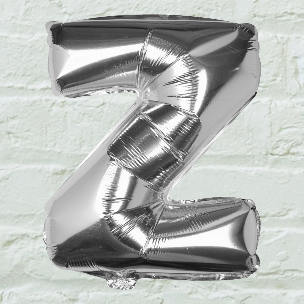 Silver Foil Letter Balloons- 5 Inner Pack
