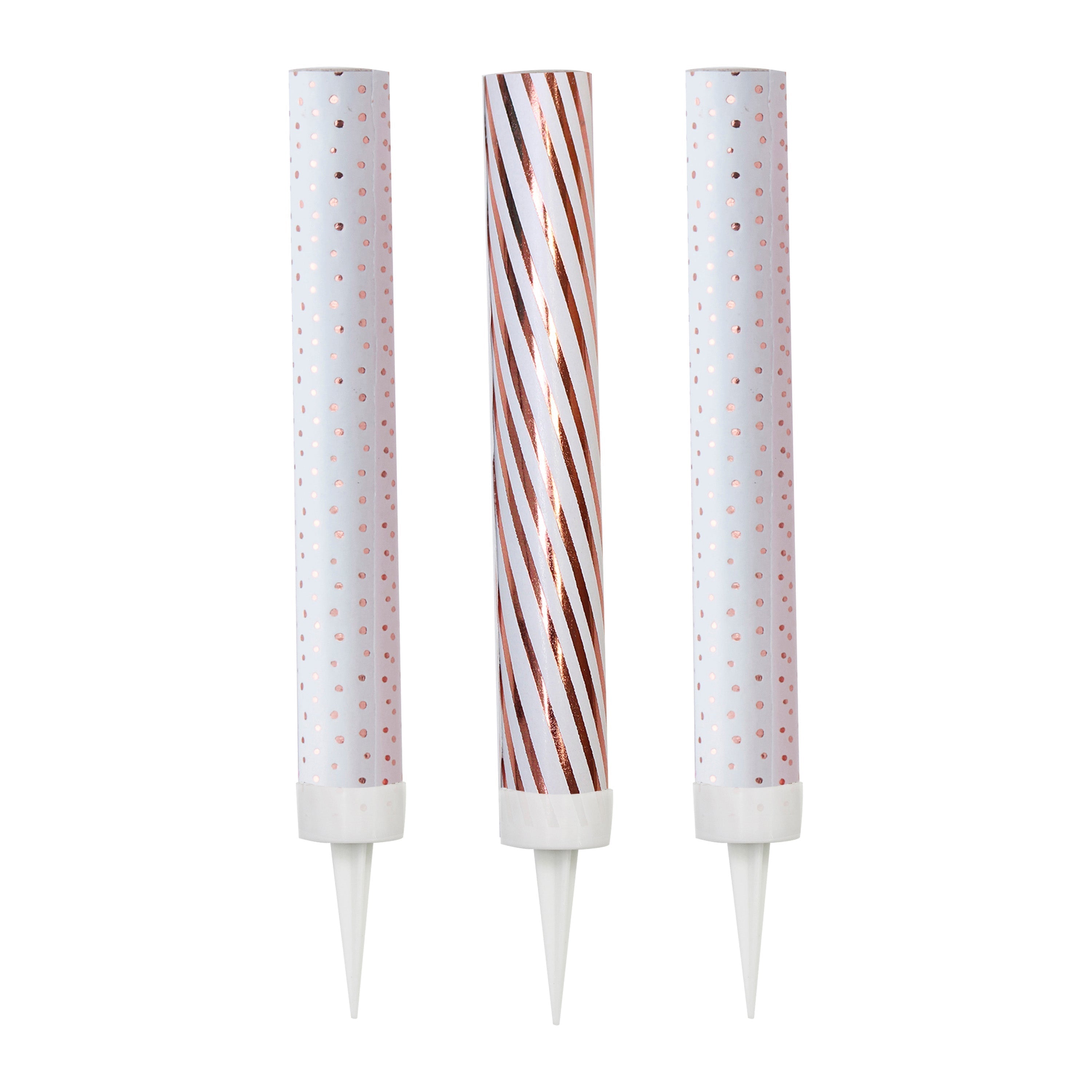 Rose Gold Cake Fountain Candles- 10 Inner Pack