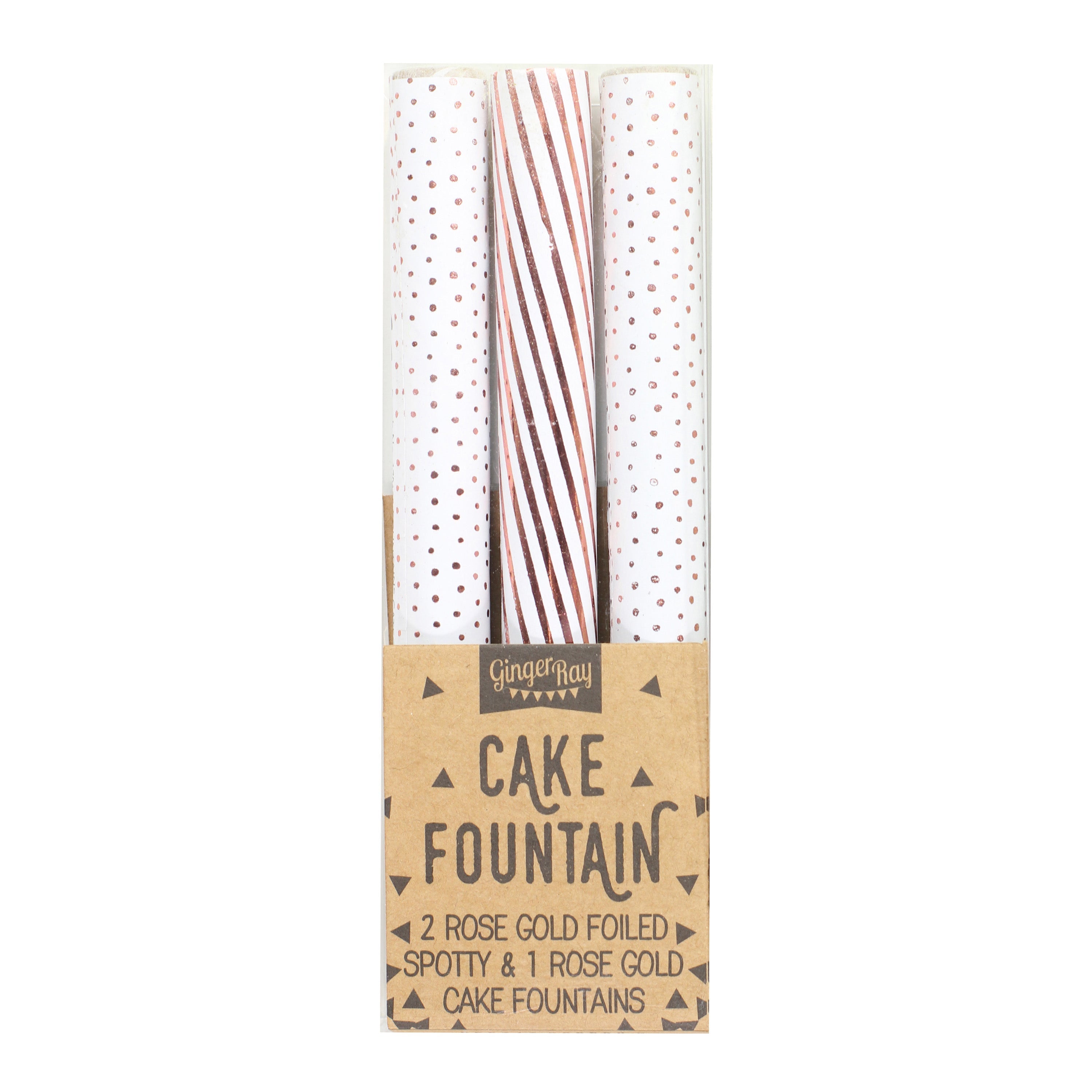 Rose Gold Cake Fountain Candles- 10 Inner Pack