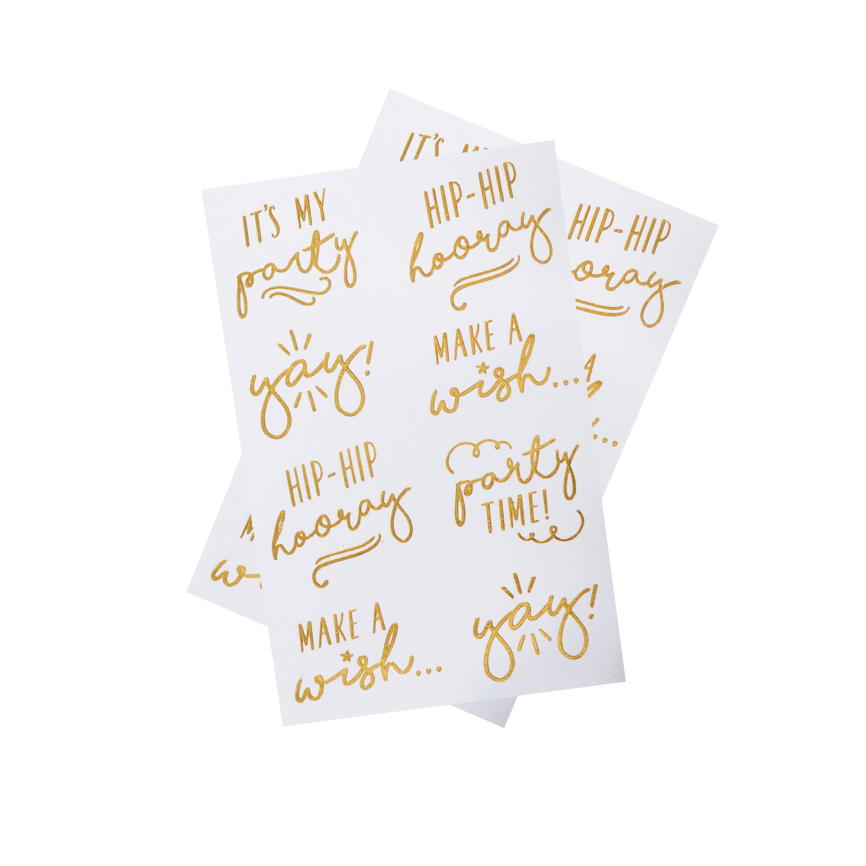 Gold Foiled Temporary Tattoos - Pick and Mix