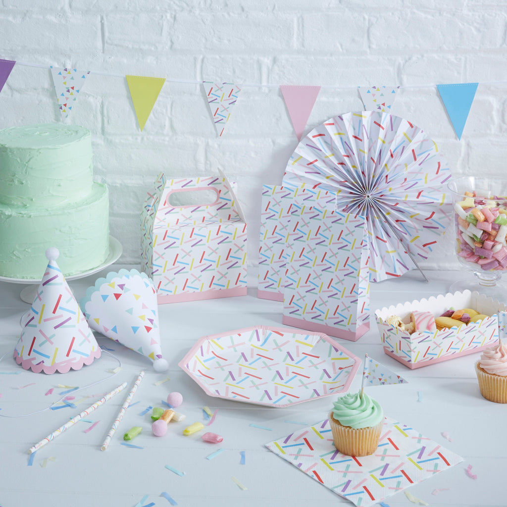 Sprinkles Paper Fan Decorations - Pick and Mix