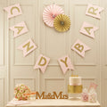 Pink & Gold Candy Bar Bunting - Pastel Perfection