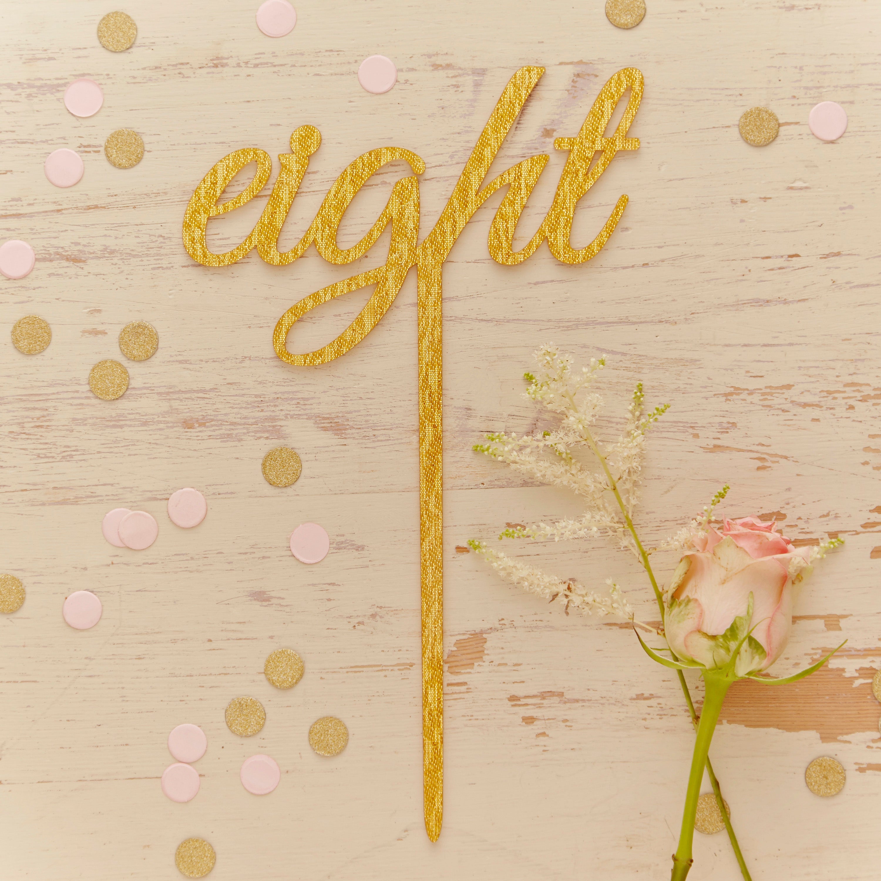 Gold Glitter Wedding Table Numbers 1-12