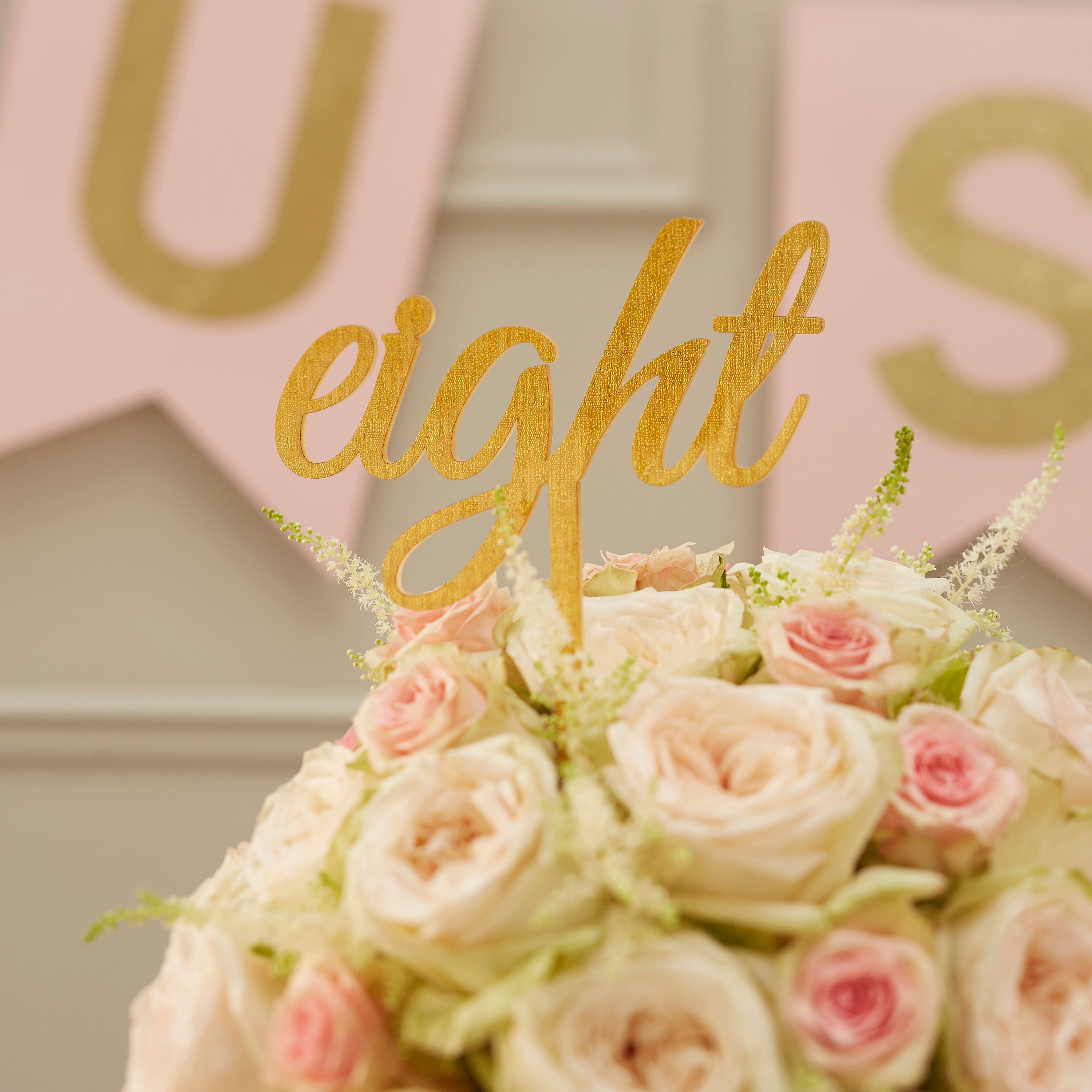 Gold Glitter Wedding Table Numbers 1-12