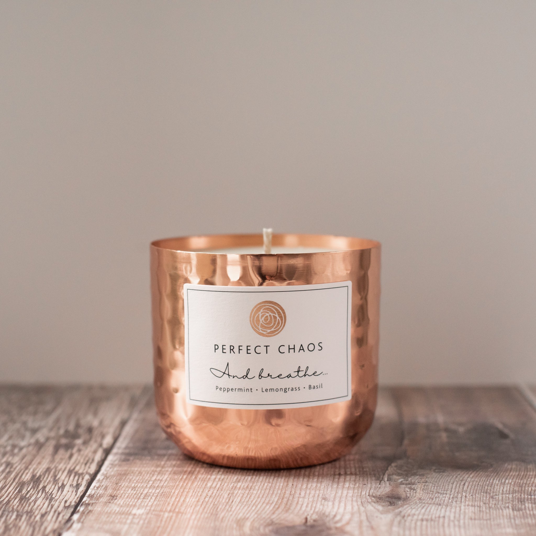 Copper Dimpled Candle - And Breathe