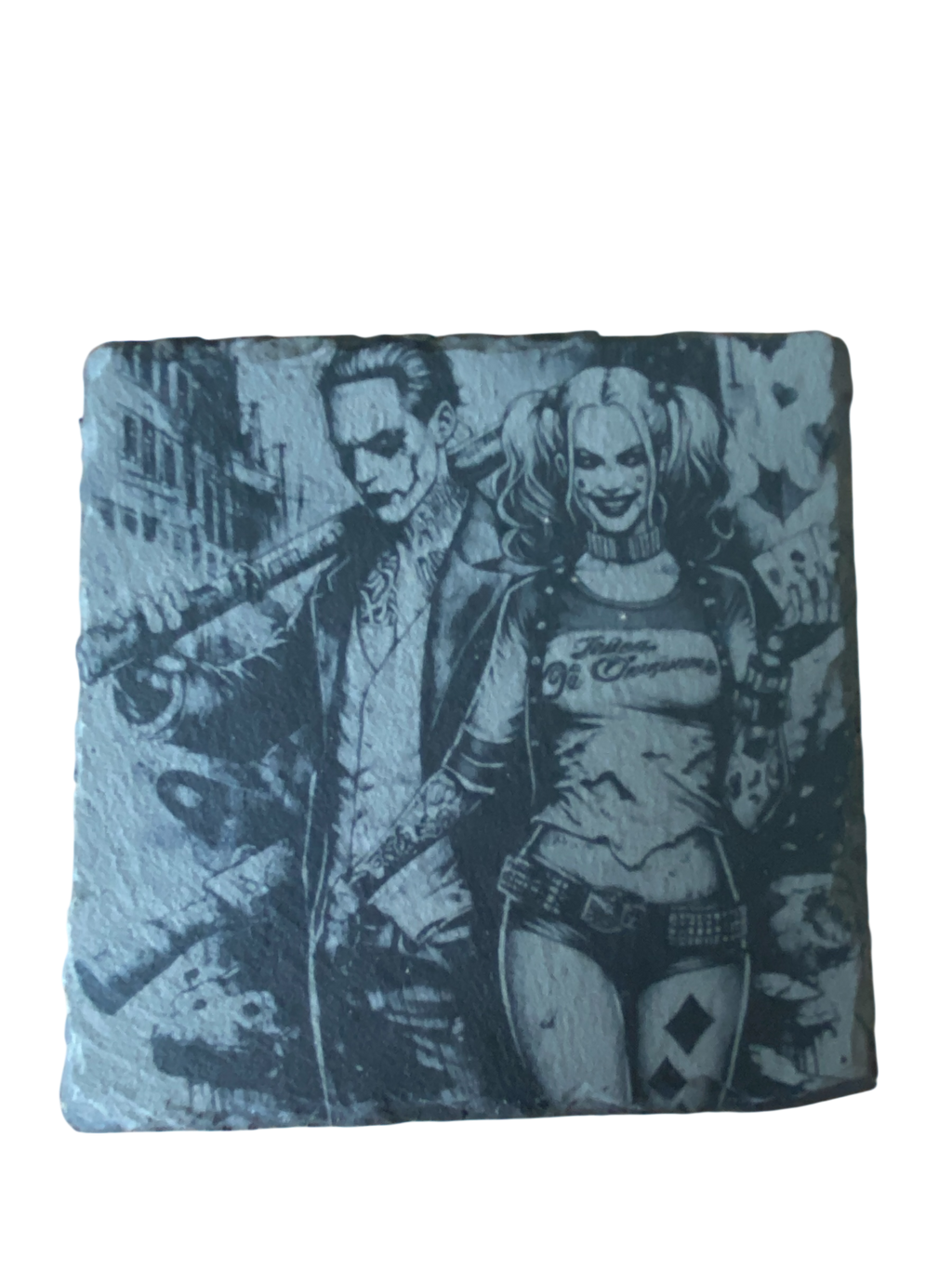 Joker Laser Engraved Slate Coasters