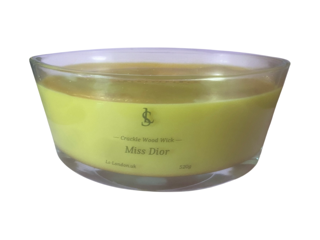 Large Ellipse 520g Crackle Wood Wick Candle