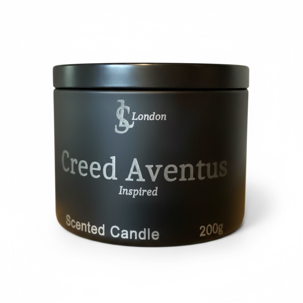 Creed Aventus Inspired Luxury Scented Candle Tin 200g
