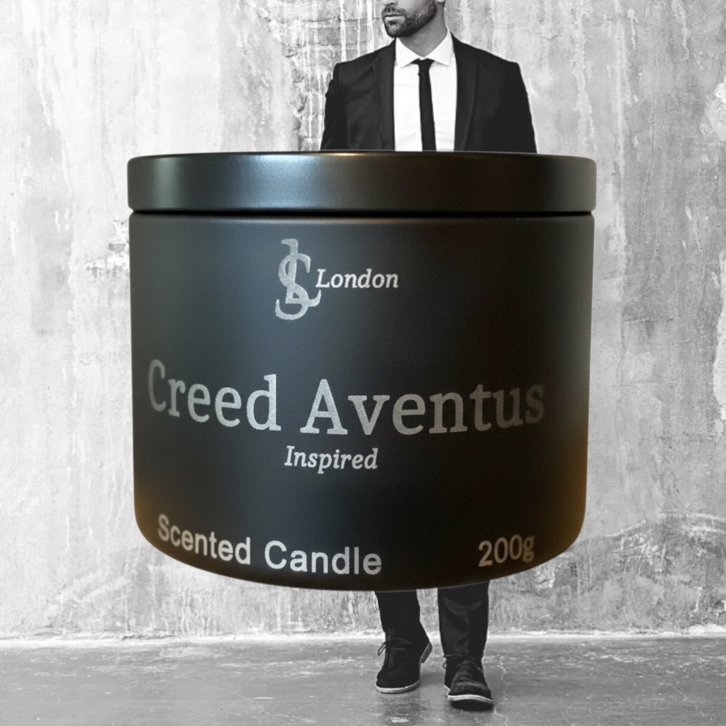 Creed Aventus Inspired Luxury Scented Candle Tin 200g