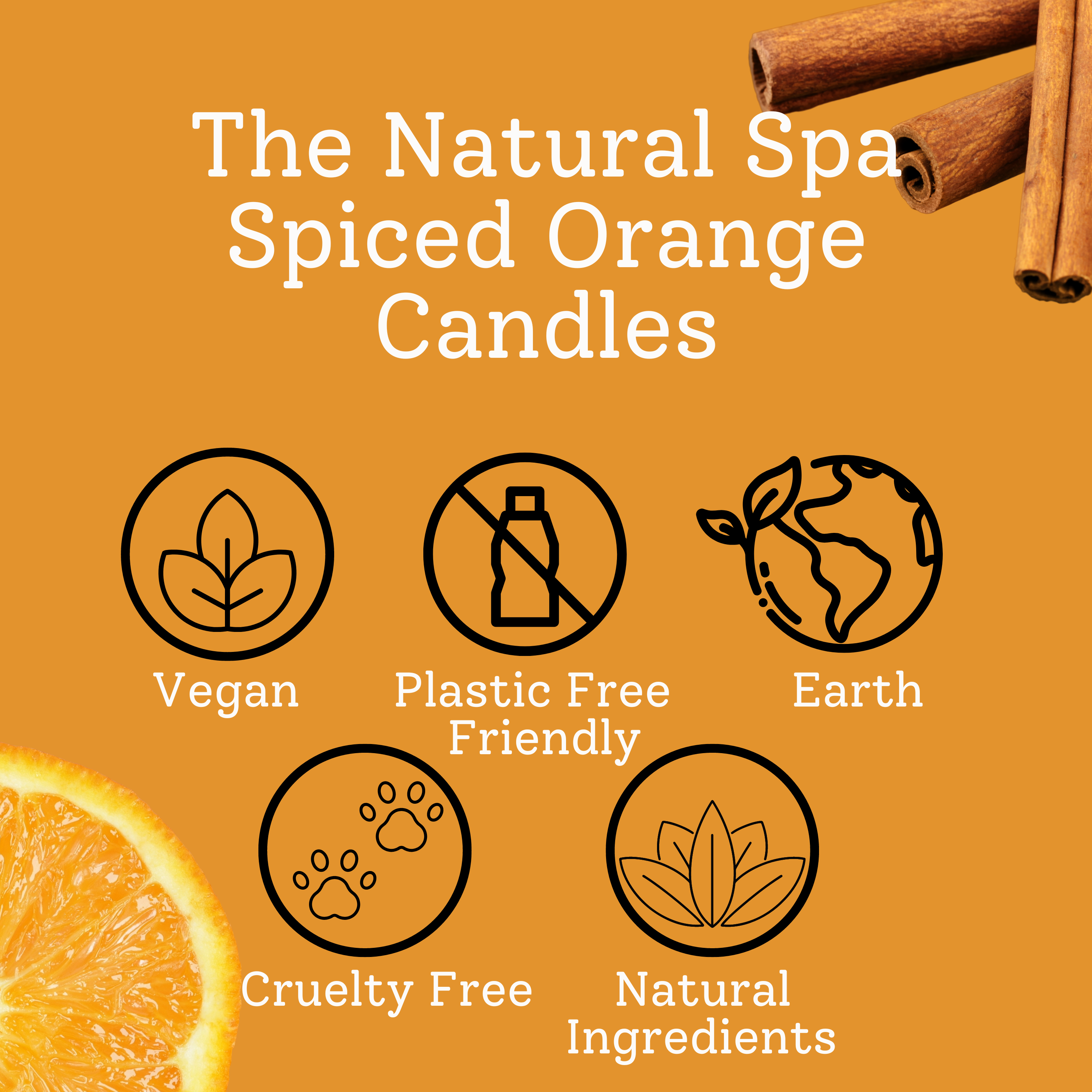 Spiced Orange hand poured coconut wax candle - 2 size options