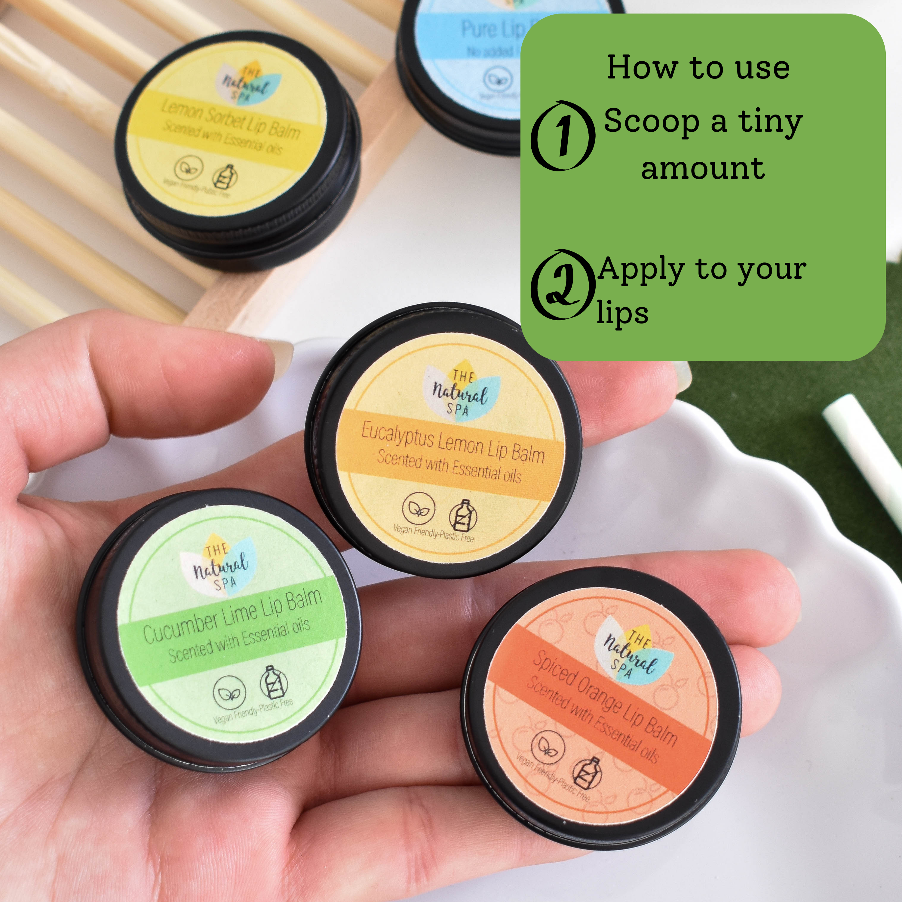 Peppermint Natural Lip Balm | Vegan, Hydrating & Nourishing | Plastic-Free, Handmade Lip Care