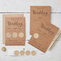 Kraft Scratch The Date Wedding Invitations - Scratch & Reveal