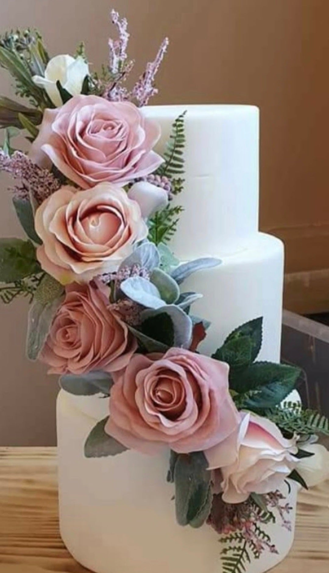 Blush and ivory  cake garland