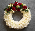 White Chrysanthemum Funeral Wreath