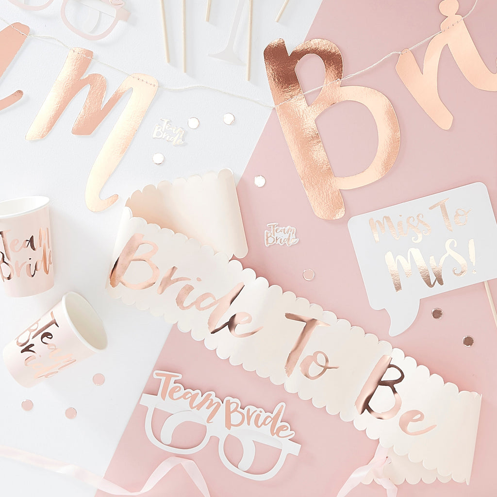 Kit de Fête de Poules Or Rose - 5 packs intérieurs