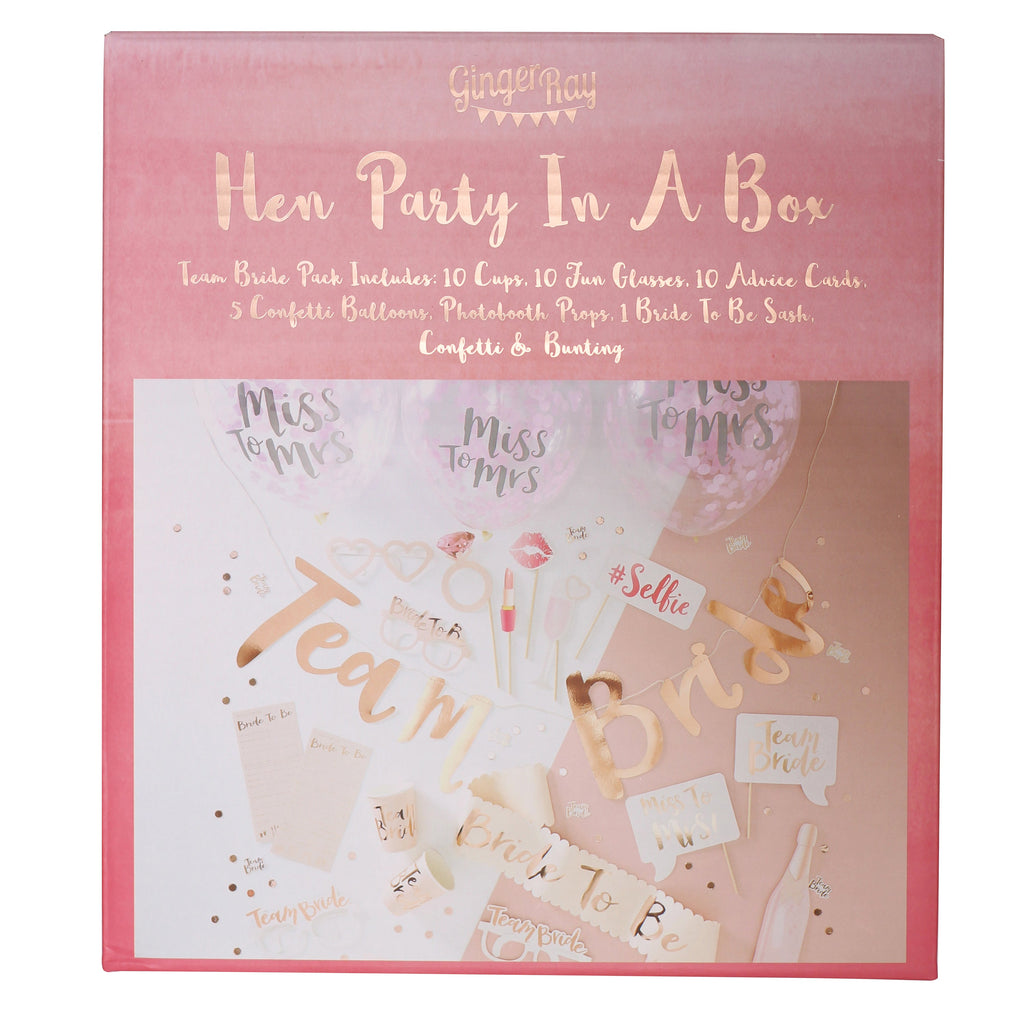 Kit de Fête de Poules Or Rose - 5 packs intérieurs