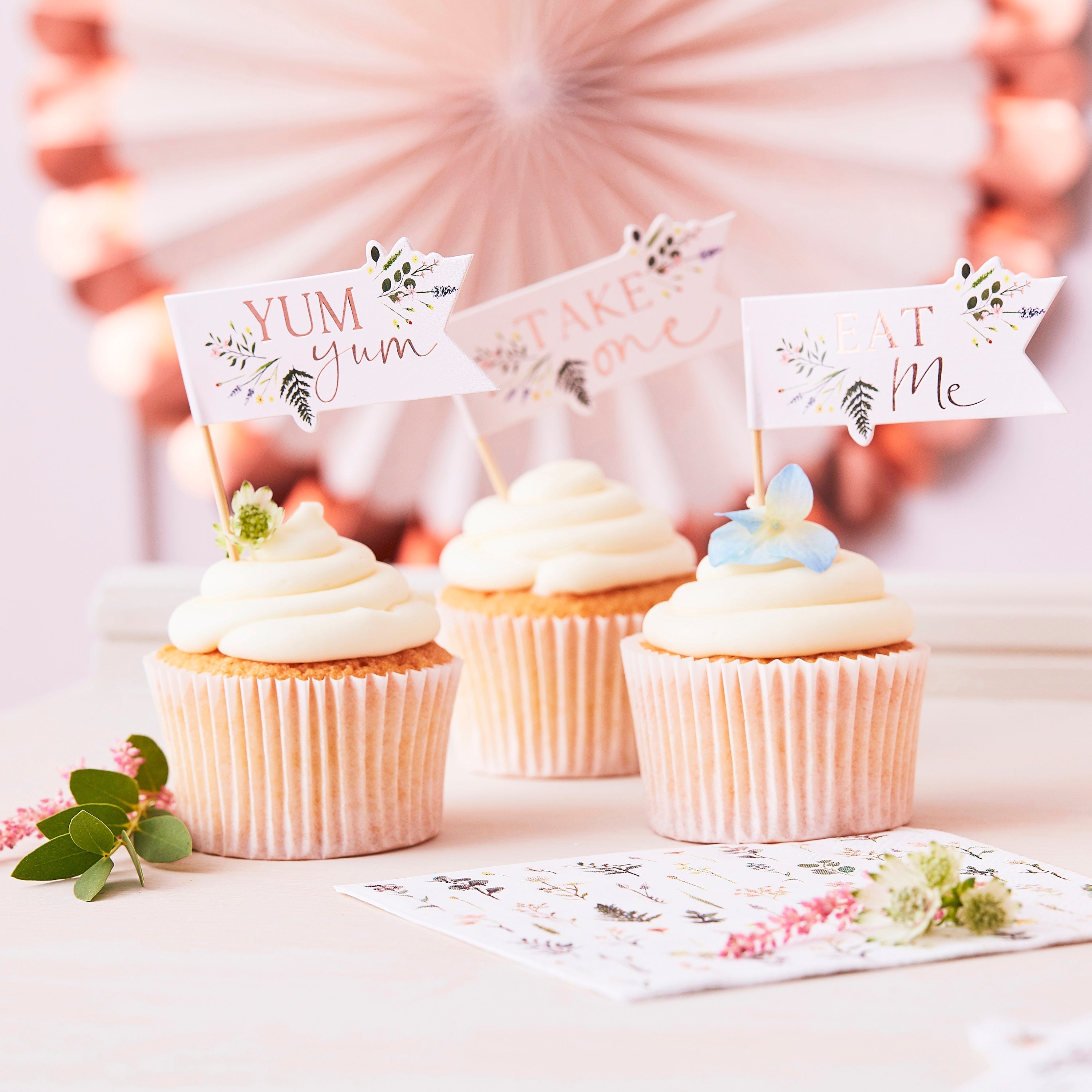 Afternoon Tea Cupcake Toppers- 5 Inner Pack