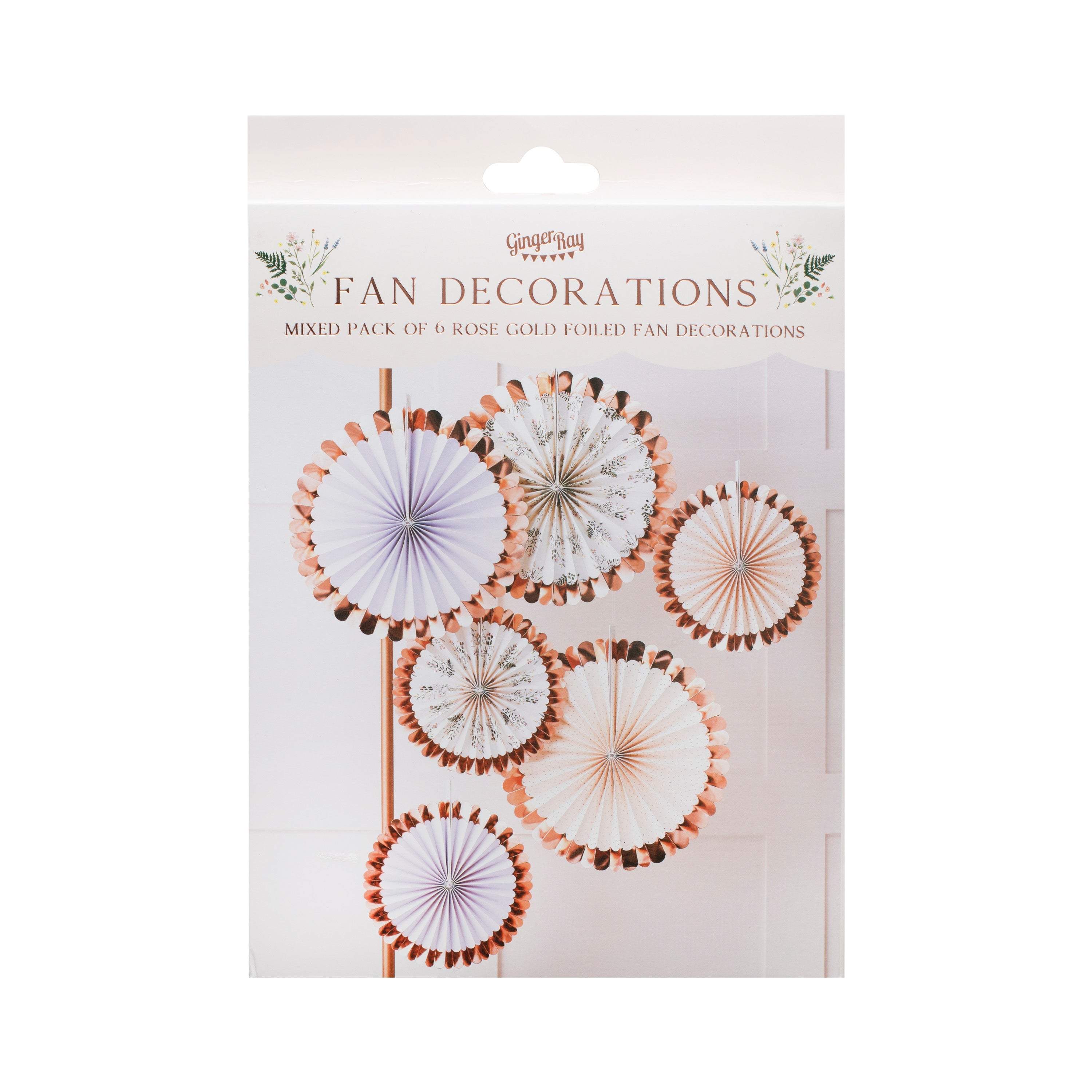 Pastel And Floral Fan Tea Party Decorations