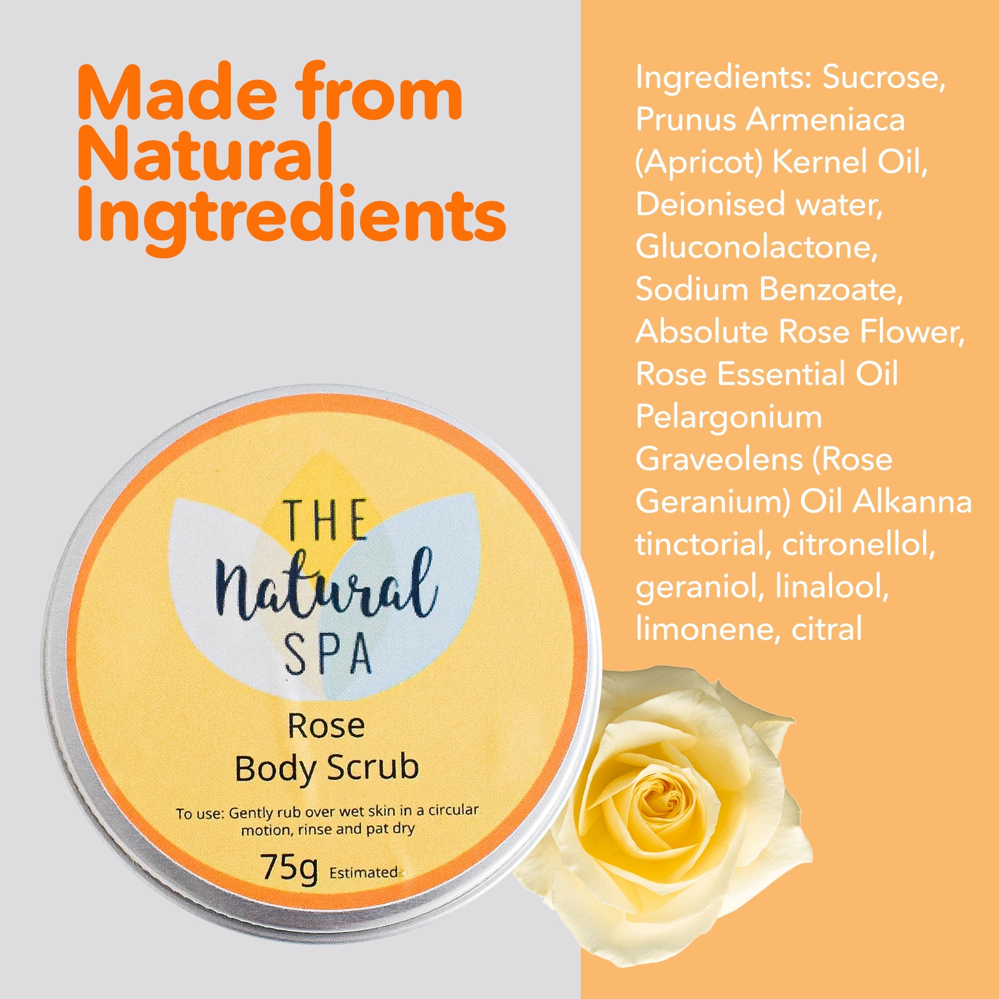Rose Sugar Scrub | Natural Exfoliating Body Scrub for Smooth, Glowing Skin | Vegan, Plastic-Free Skincare | 3 Size Options