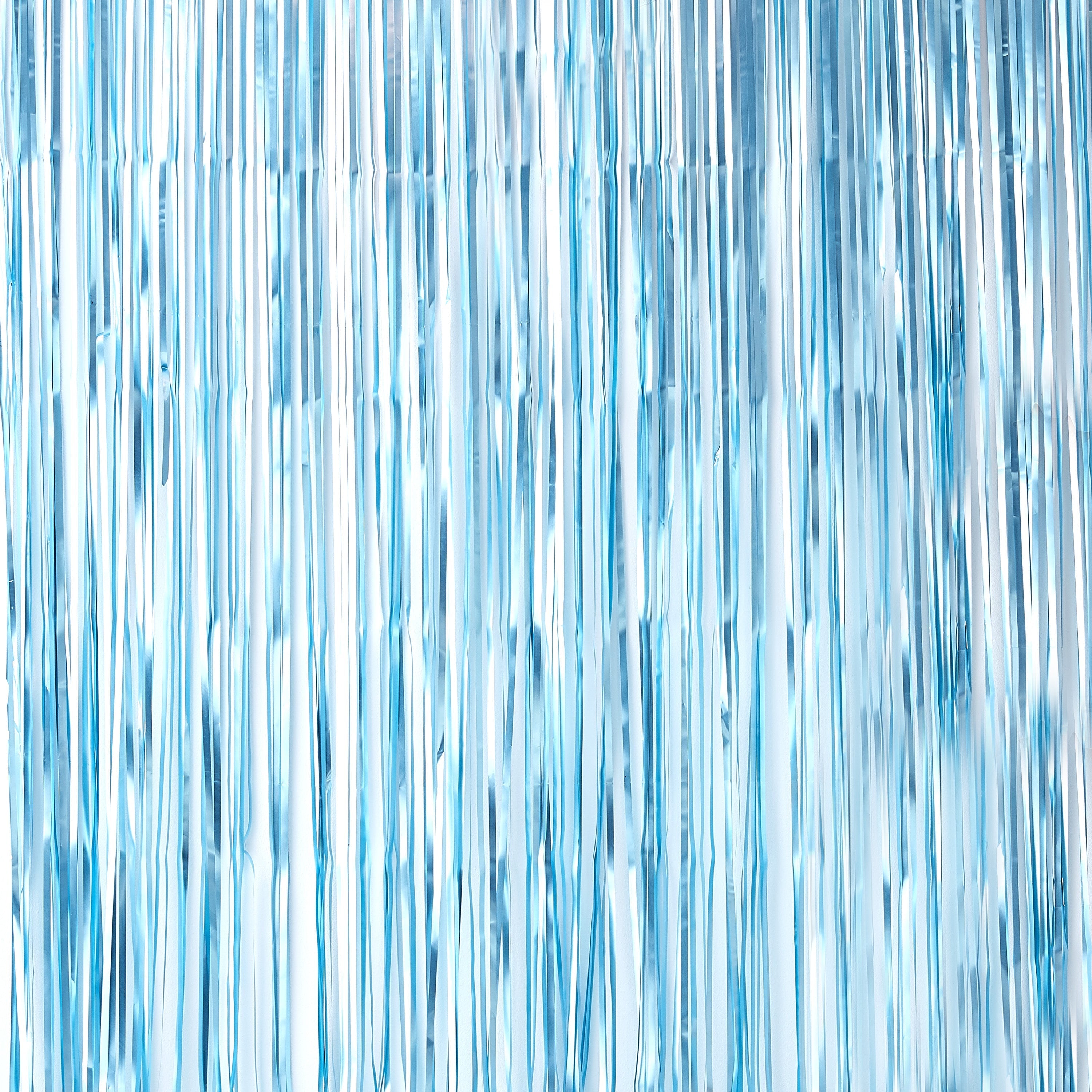 Matte Blue Fringe Curtain Backdrop- 5 Inner Pack