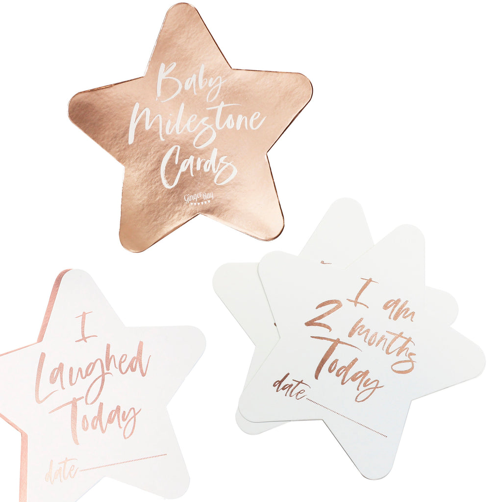 Rose Gold Foiled Milestone Cards - Twinkle Twinkle