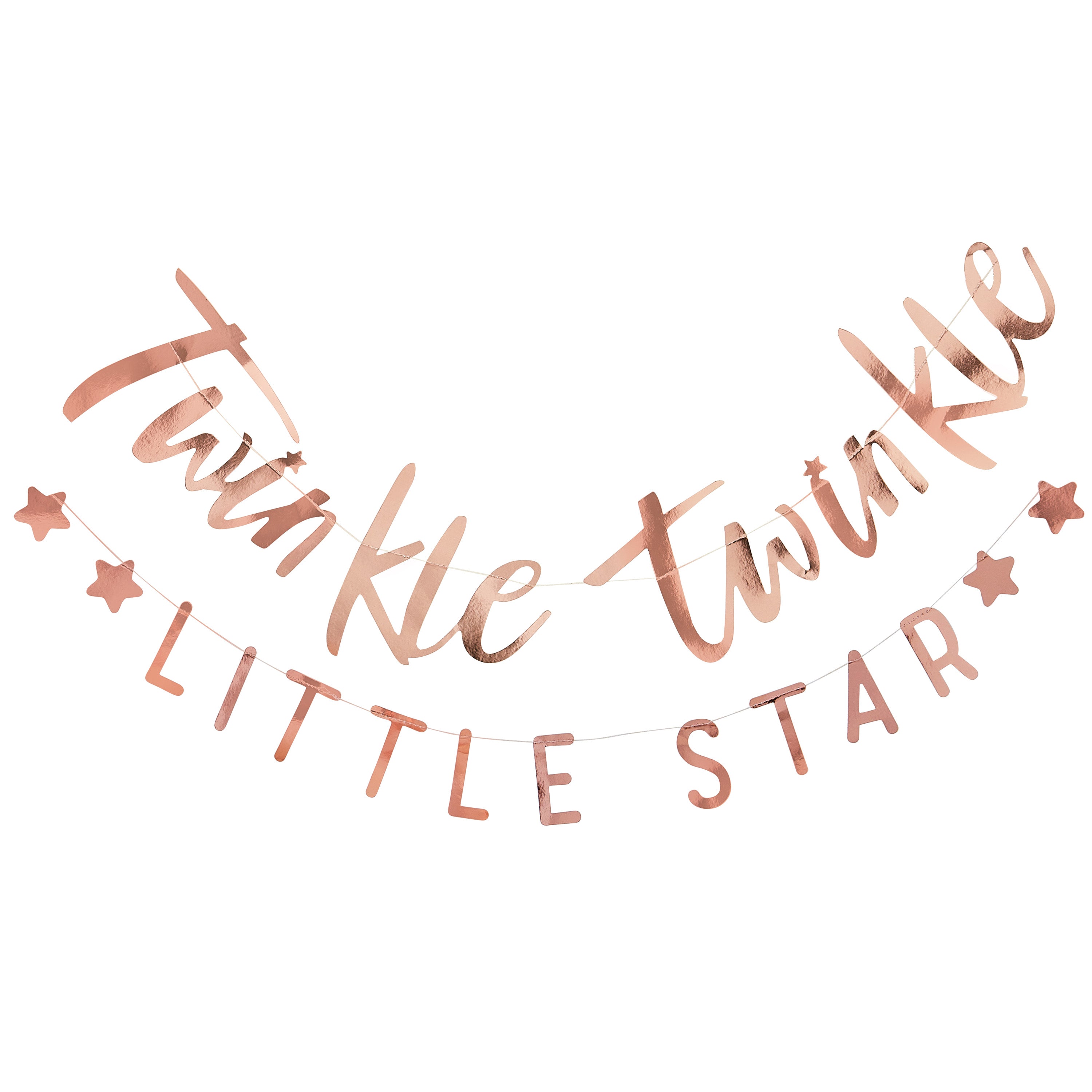 Twinkle Twinkle Rose Gold Baby Shower Bunting