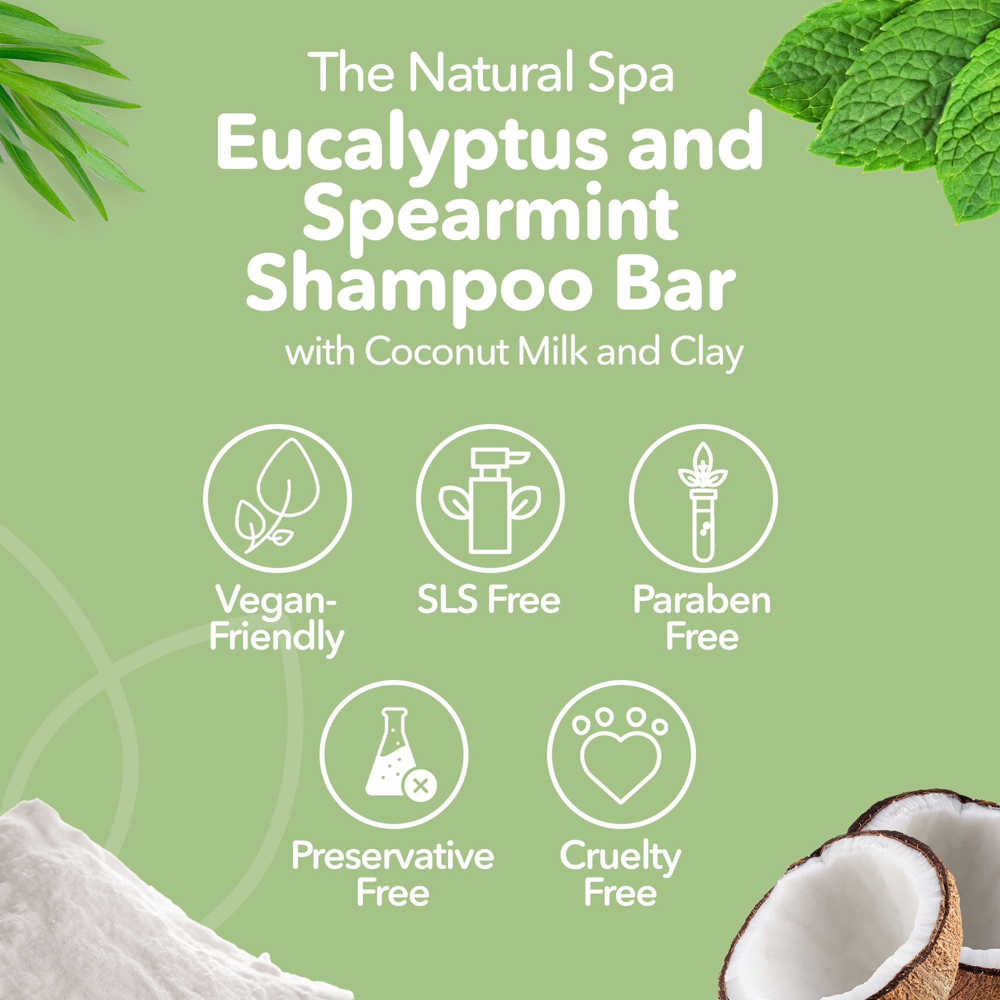 Spearmint and Eucalyptus Shampoo Bar