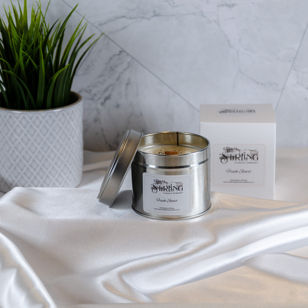 Fresh Start - Travel Tin Candle - Wooden Wick
