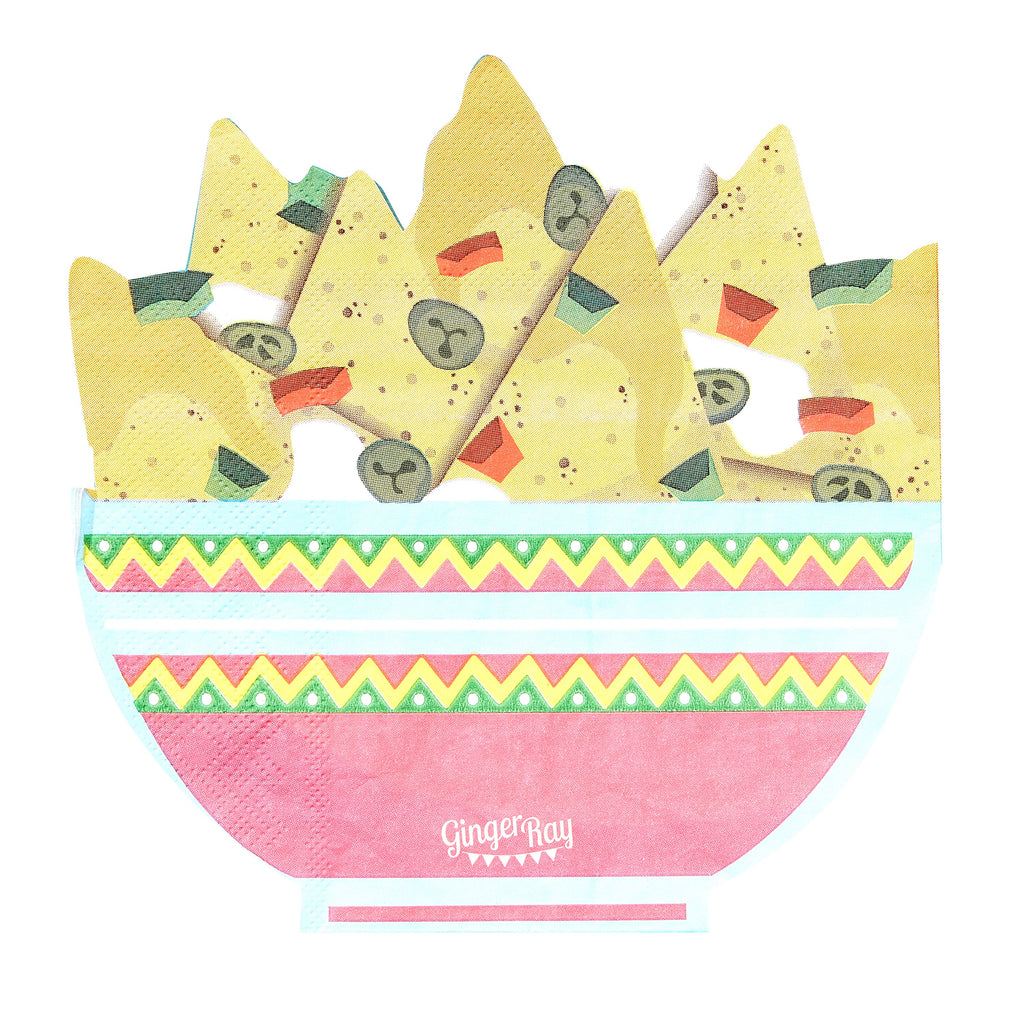 Nachos Shaped Paper Party Napkins - Viva la fiesta