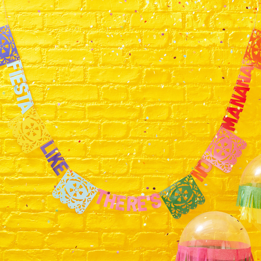 Fiesta Like There's No Manana Flag Paper Party  Bunting - Viva La Fiesta