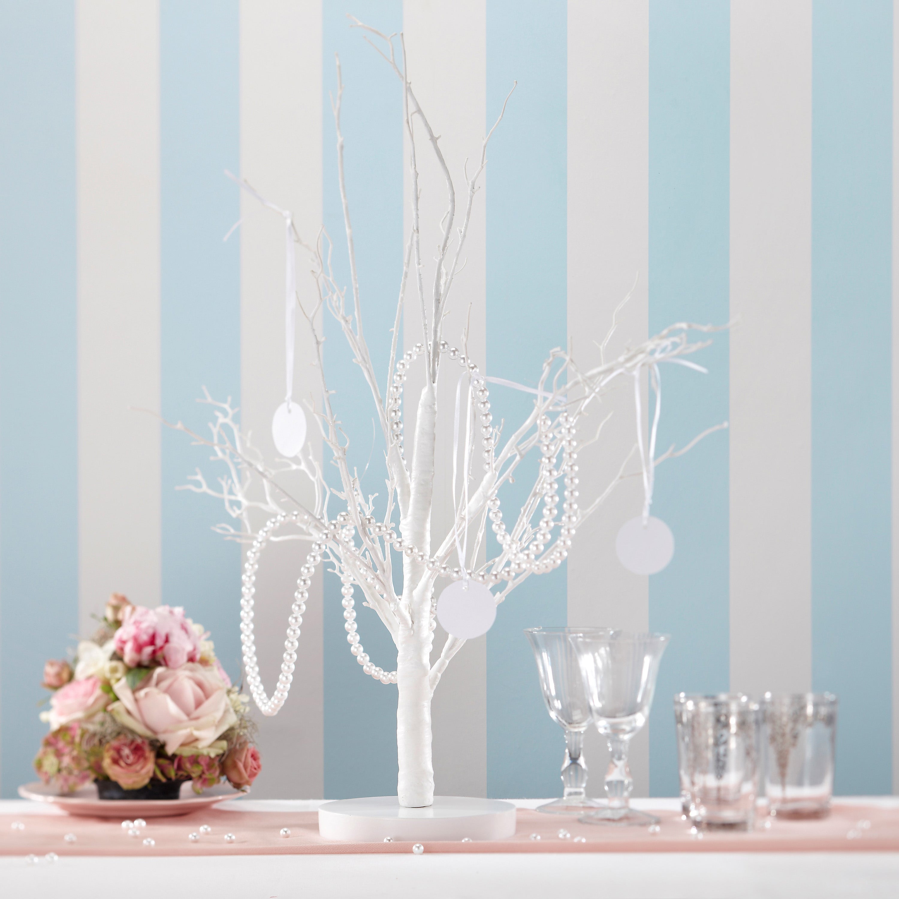 White Pearl Hanging Garland Decoration- 10 Inner Pack
