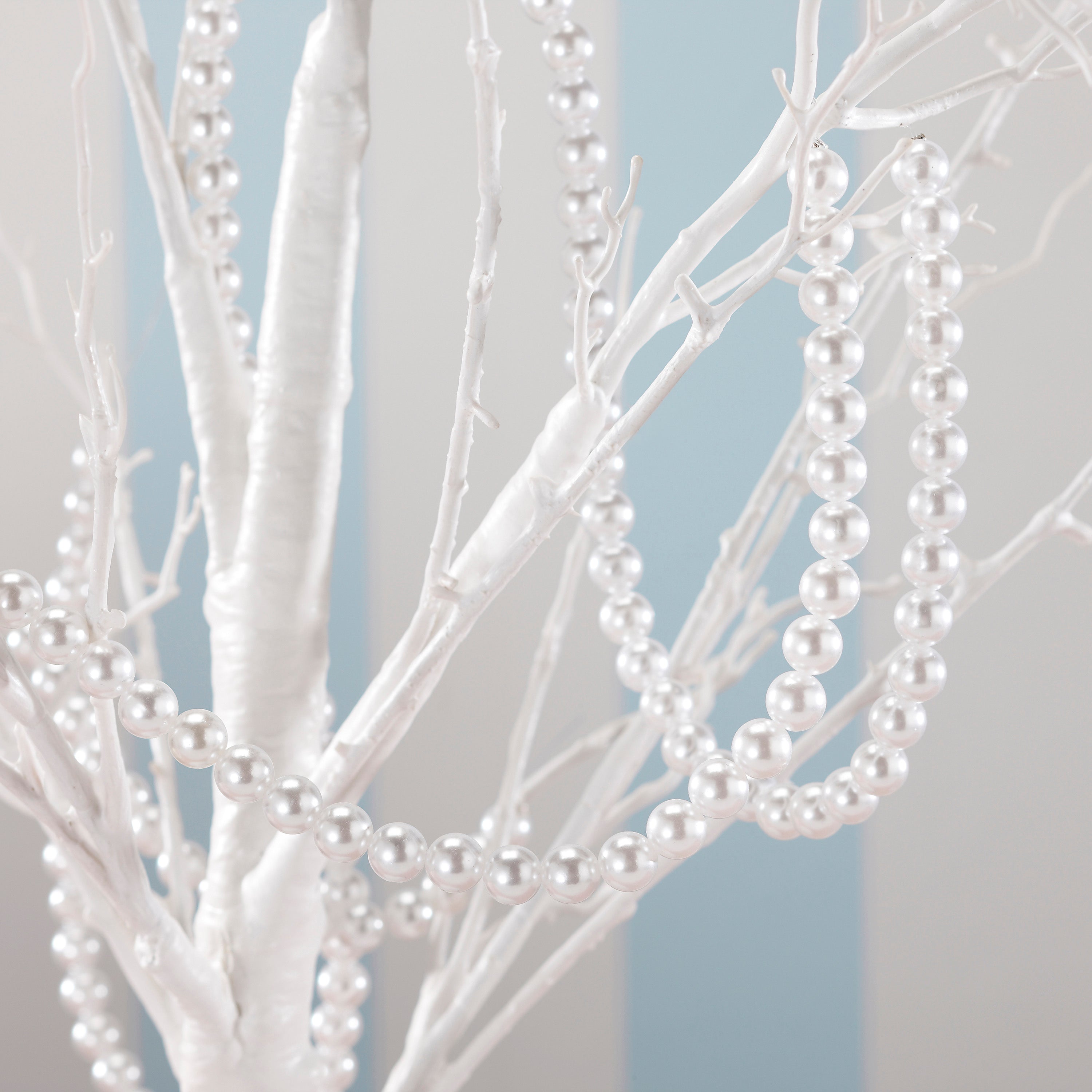 White Pearl Hanging Garland Decoration- 10 Inner Pack