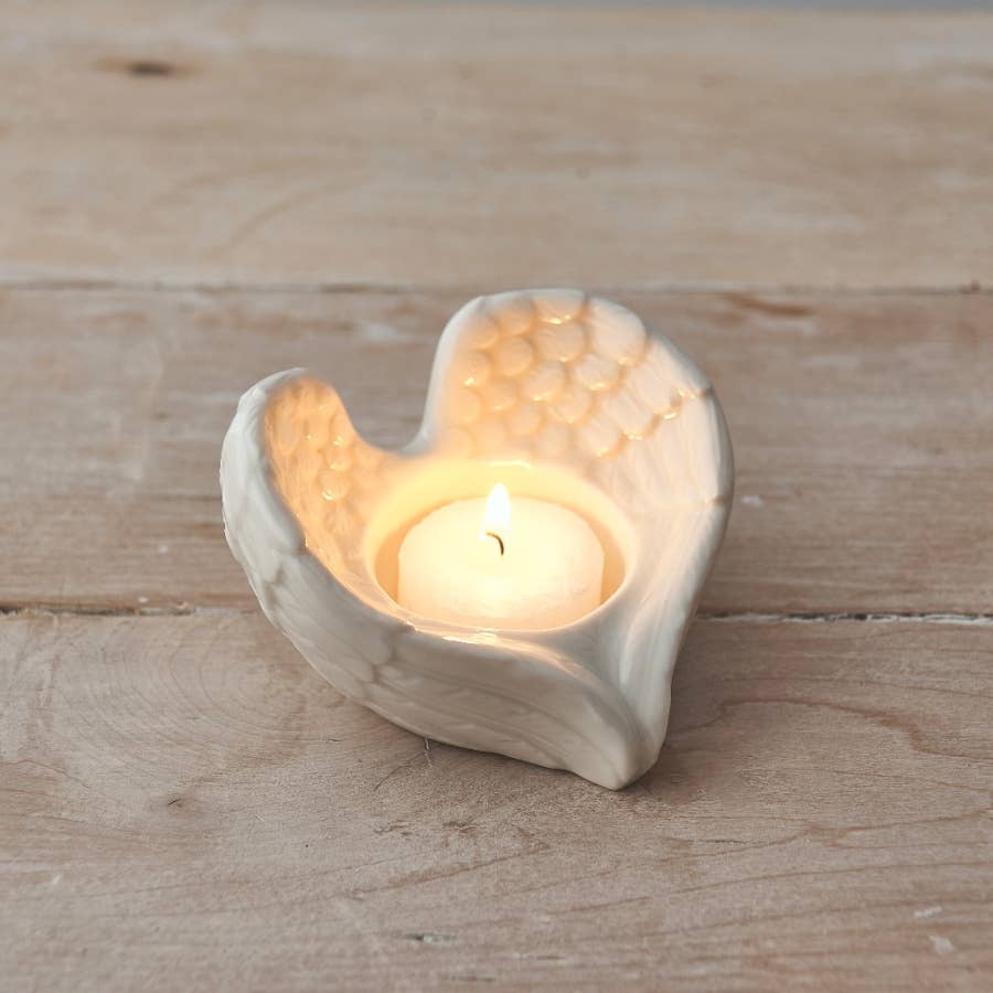 Angel Wing T-light Holder, 9cm