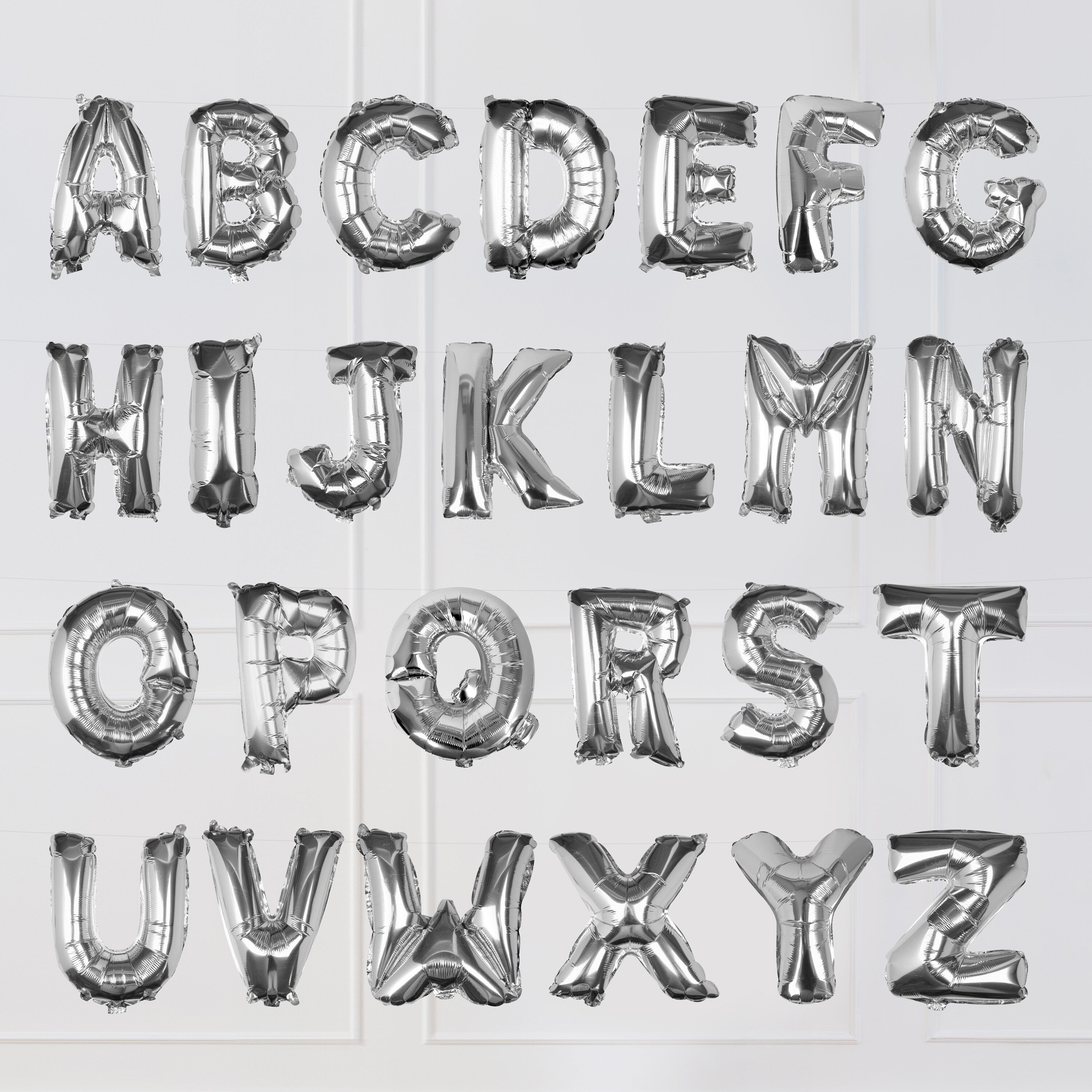 Silver Foil Letter Balloons- 5 Inner Pack