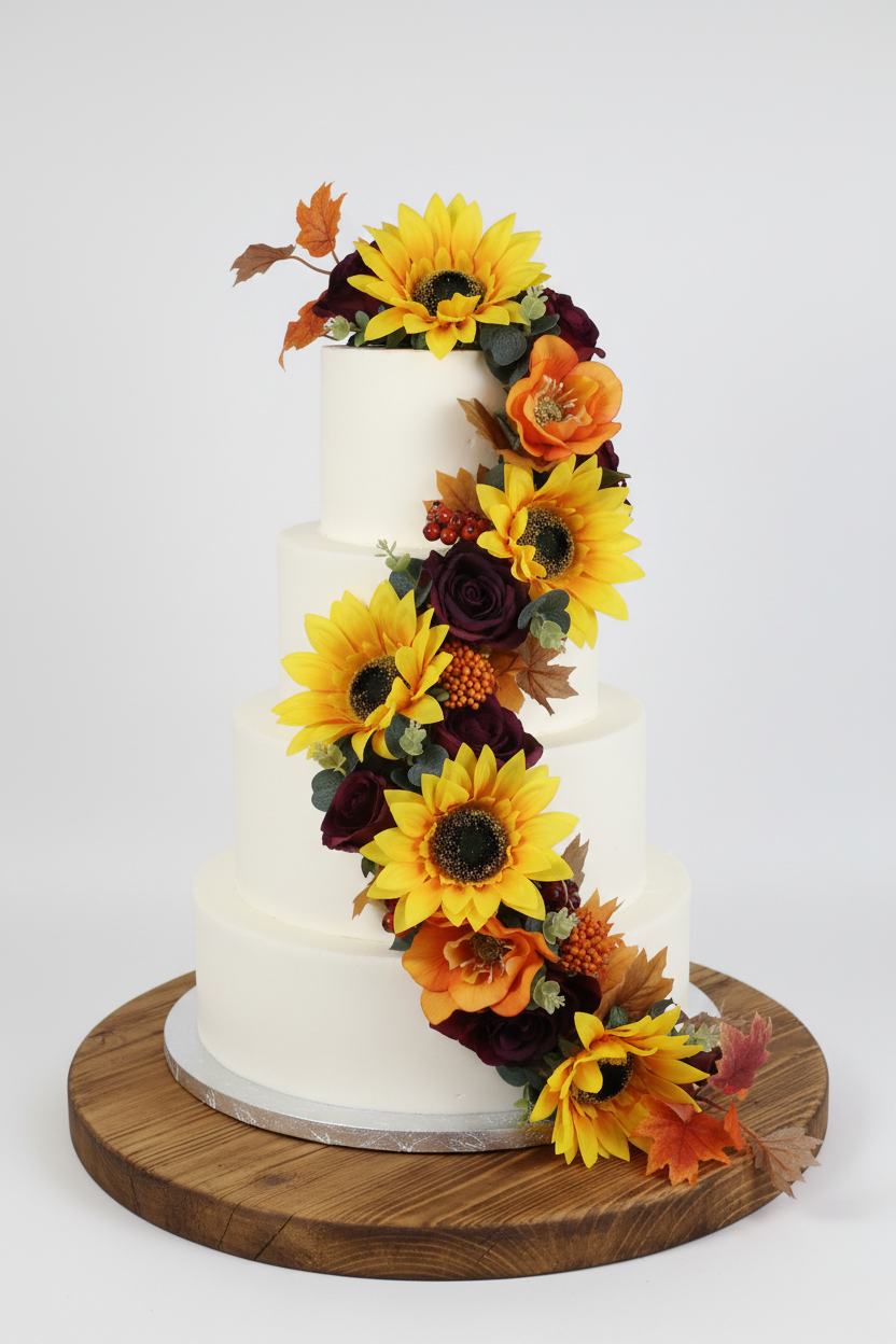 Autumn Sunflower Cake