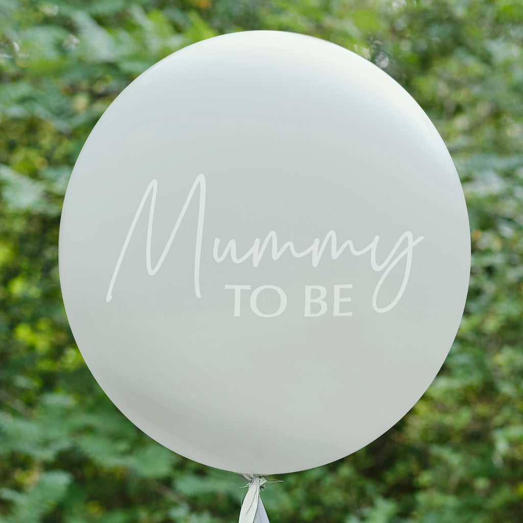 Mummy To Be Baby Shower Balloon with Botanical Tail- 5 Inner Pack
