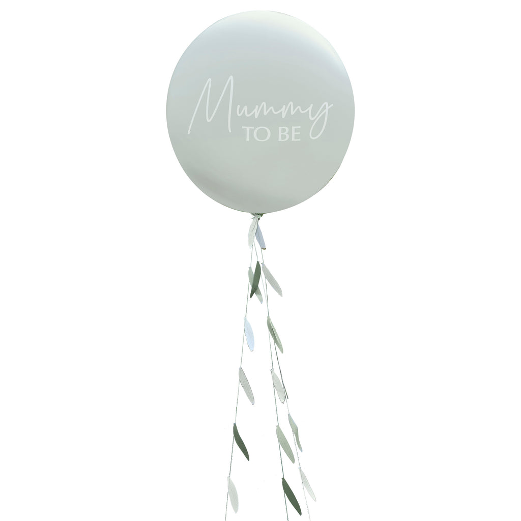 Mummy To Be Baby Shower Balloon with Botanical Tail- 5 Inner Pack