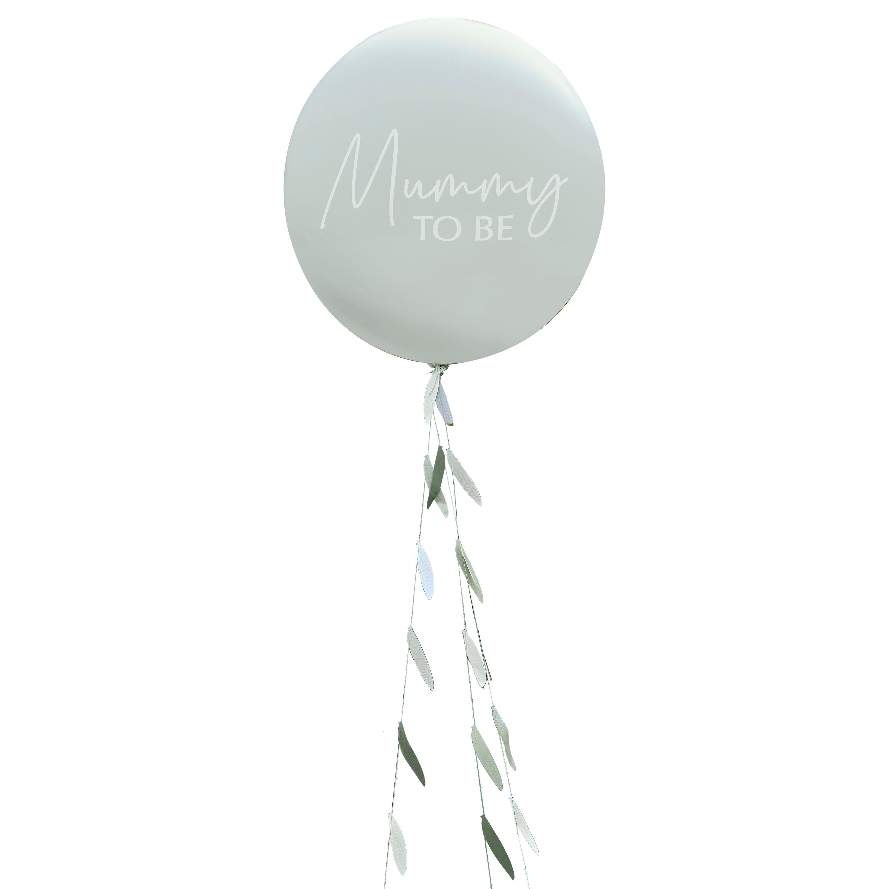 Mummy To Be Baby Shower Balloon with Botanical Tail- 5 Inner Pack