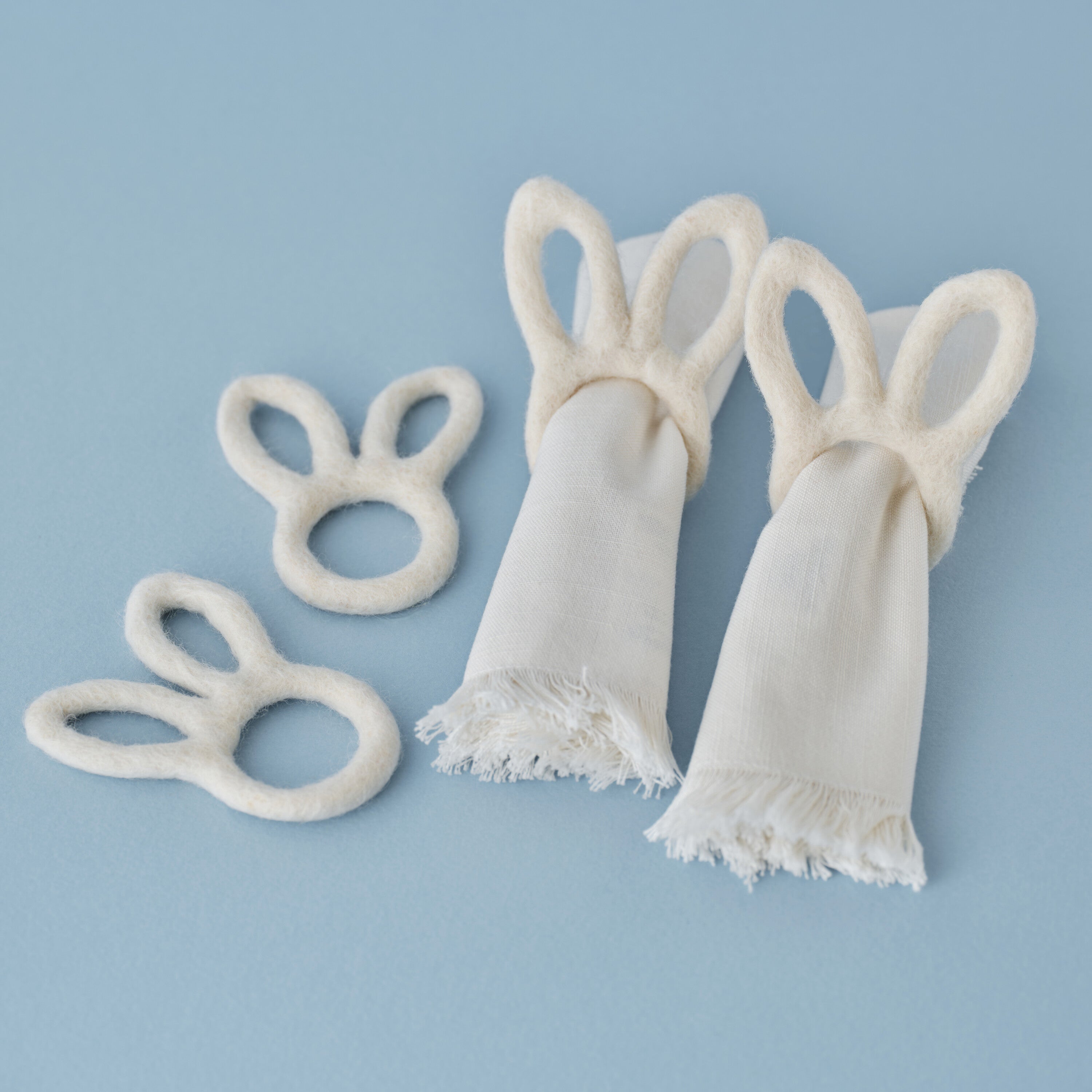 Felt Bunny Easter Napkin Rings